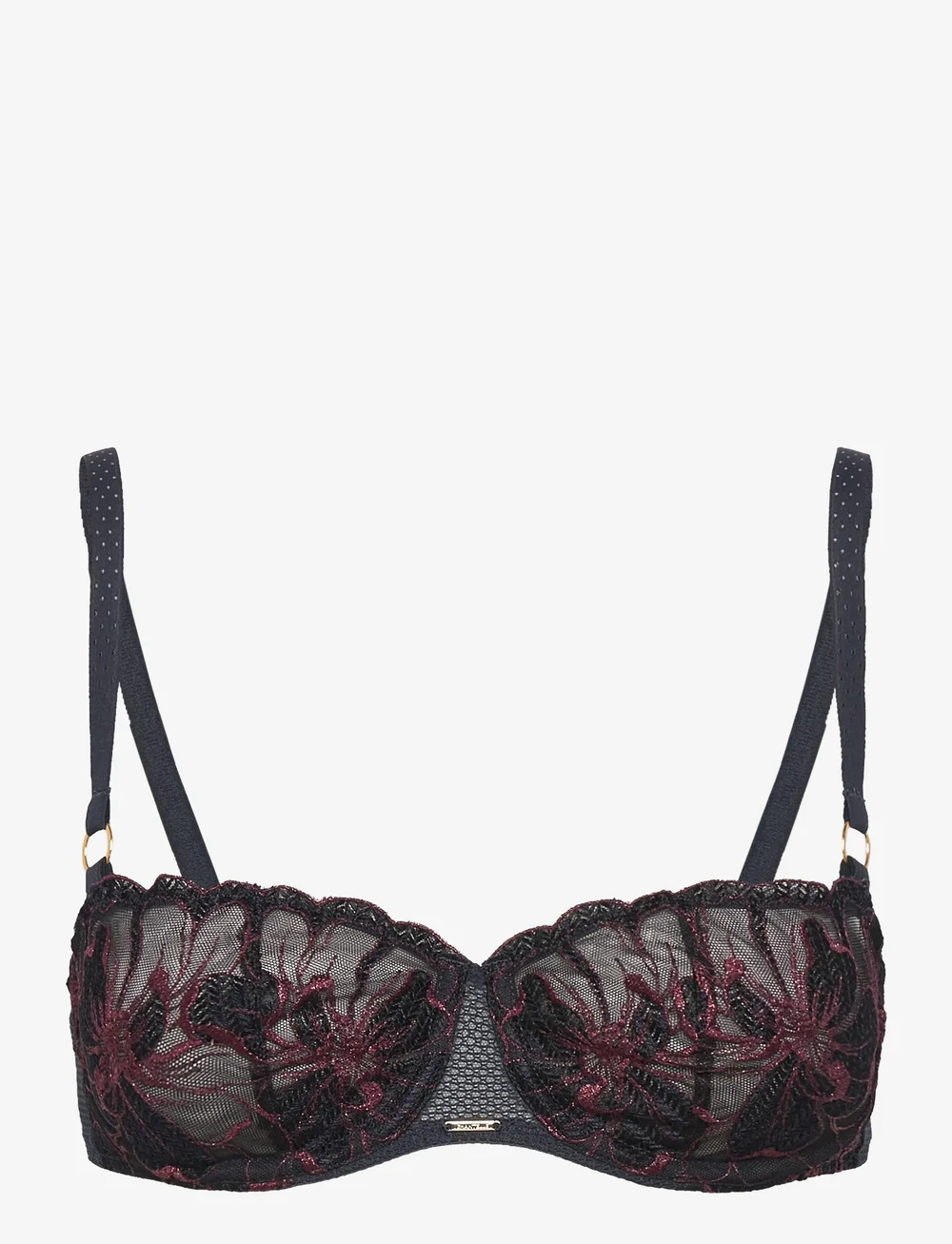 CHANTELLE - FLEURS SIGNATURE Half-cup balcony bra - bh:ar med bygel - sailing blue lurex - 1