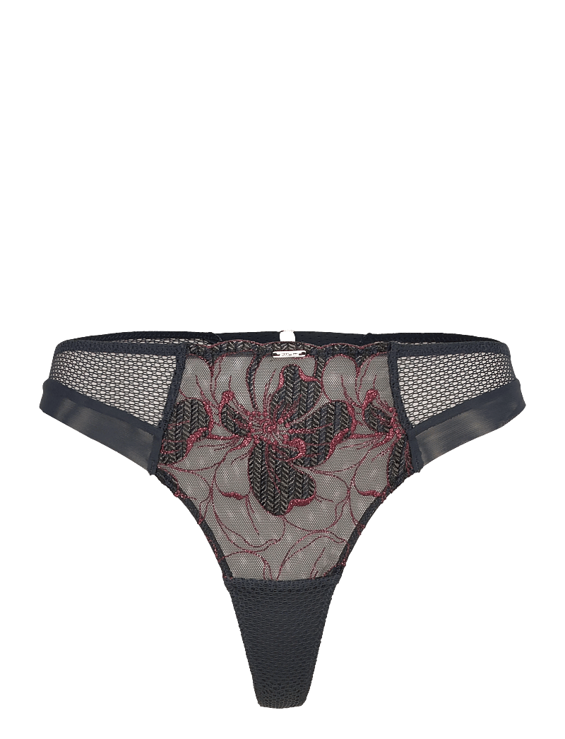 CHANTELLE - FLEURS SIGNATURE Tanga - brazilian trosor - sailing blue lurex - 1