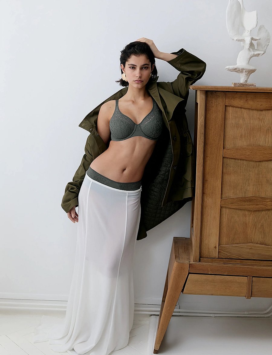 CHANTELLE - Norah Covering molded bra - bøjle-bh’er - vert argile - 2
