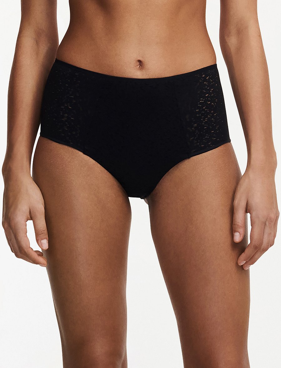 CHANTELLE - Norah High-waisted full brief - midi & maxi trusser - black - 0