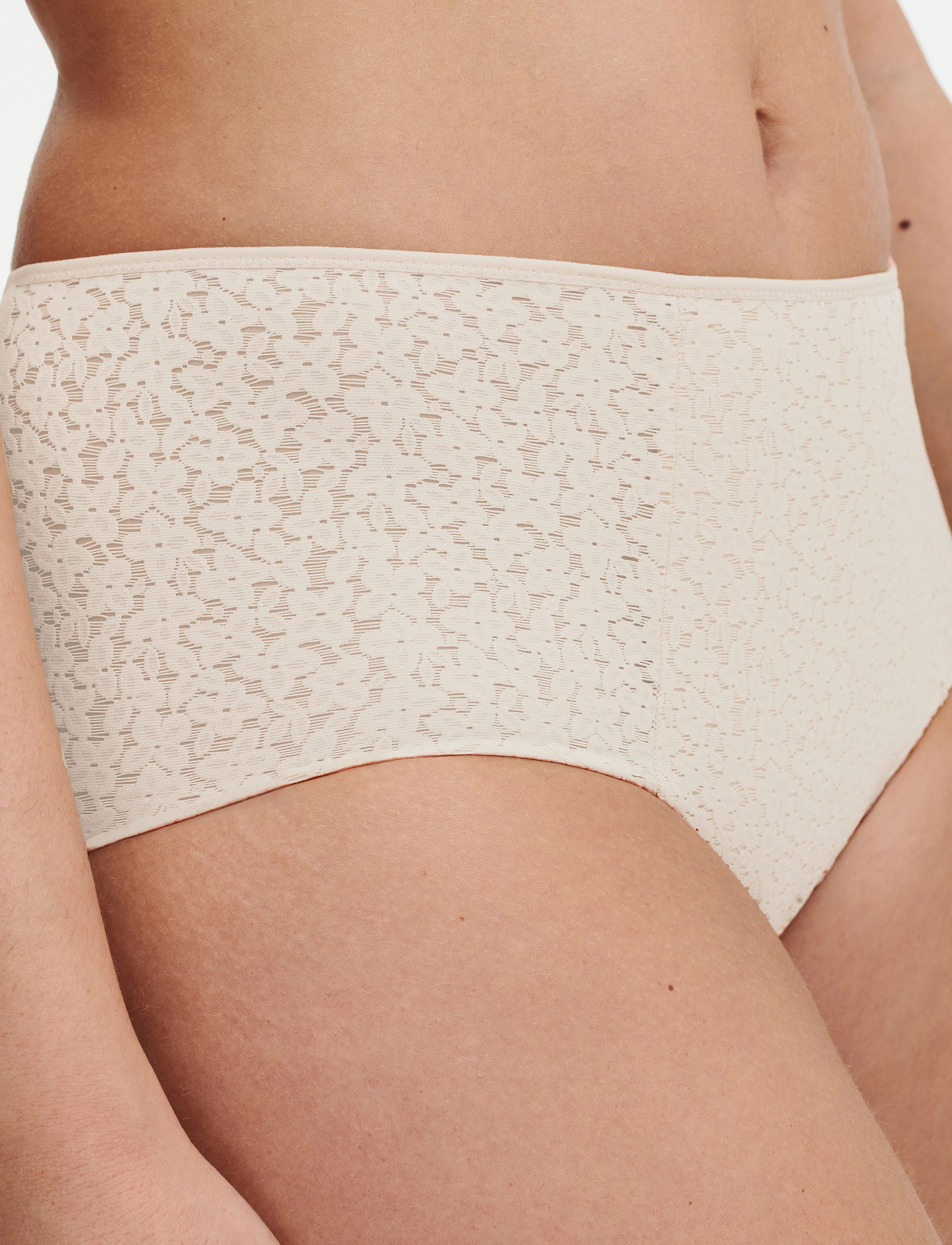 CHANTELLE - Norah High-waisted full brief - midi ja maxi püksikud - talc - 3