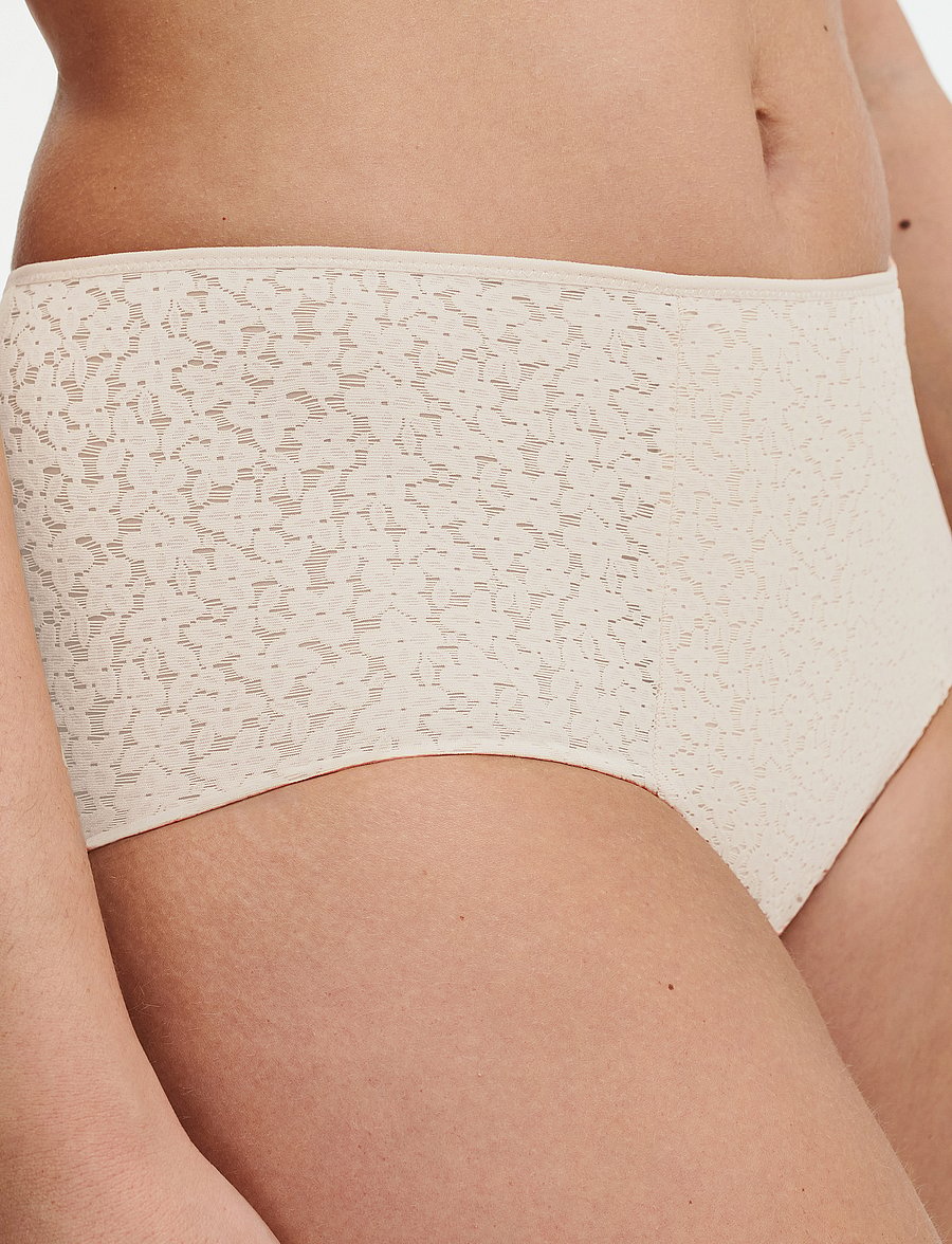 CHANTELLE - Norah High-waisted full brief - midi ja maxi püksikud - talc - 3