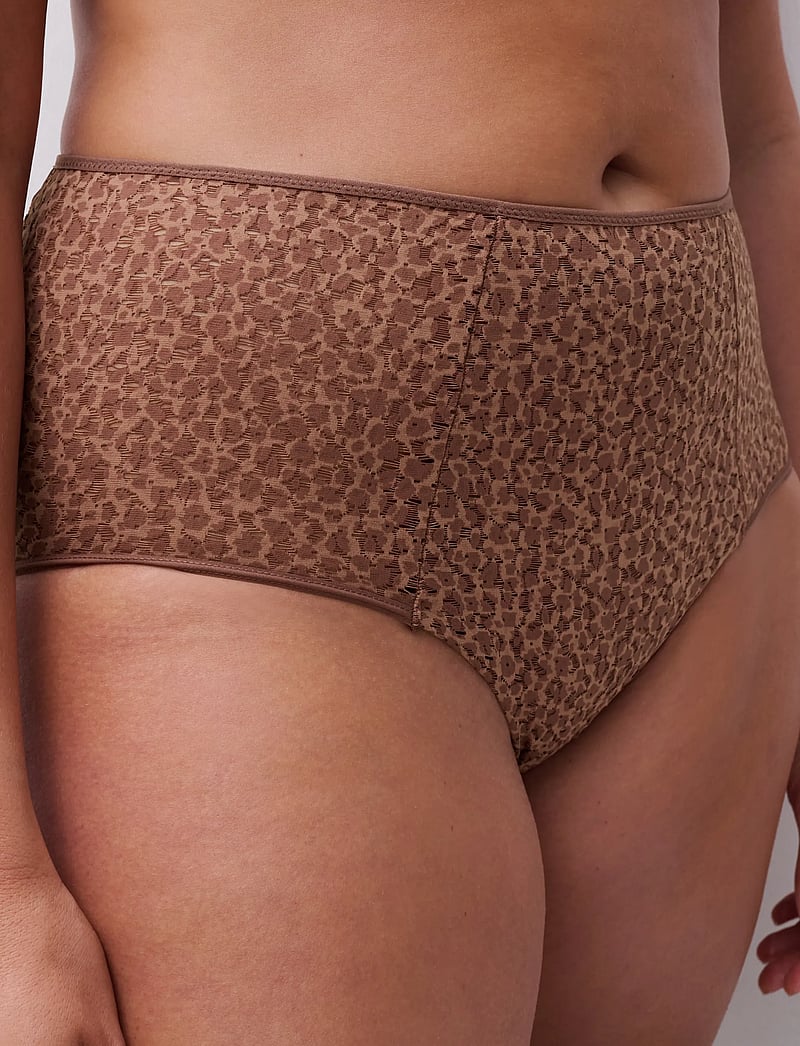 CHANTELLE - Norah High-waisted full brief - midi & maxi trusser - wild brown - 2