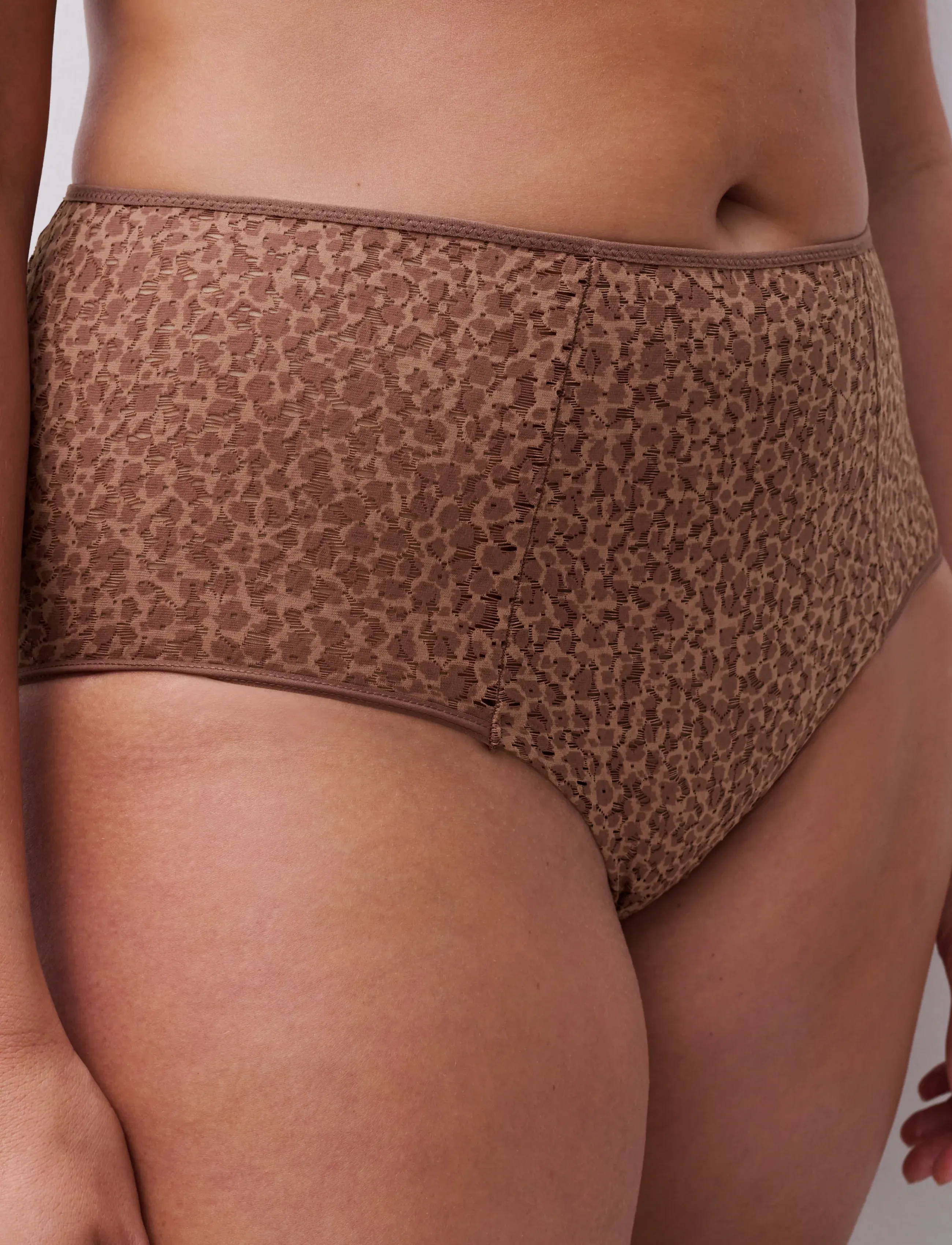 CHANTELLE - Norah High-waisted full brief - midi & maxi slips - wild brown - 2