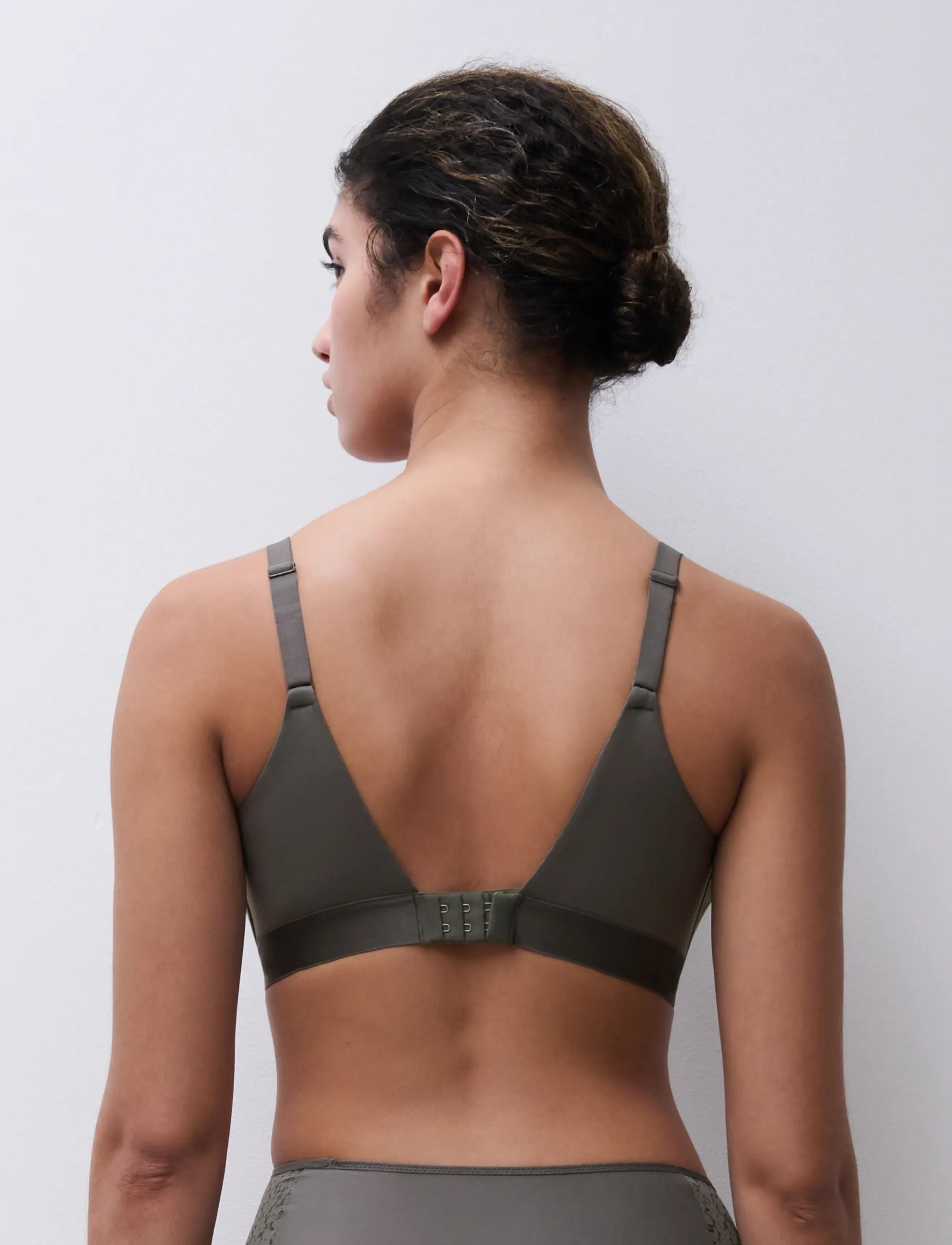 CHANTELLE Norah Wirefree Support Bra, Kvinder, Trådløs Blonde BH, Kakigrøn, Str: 80 C
