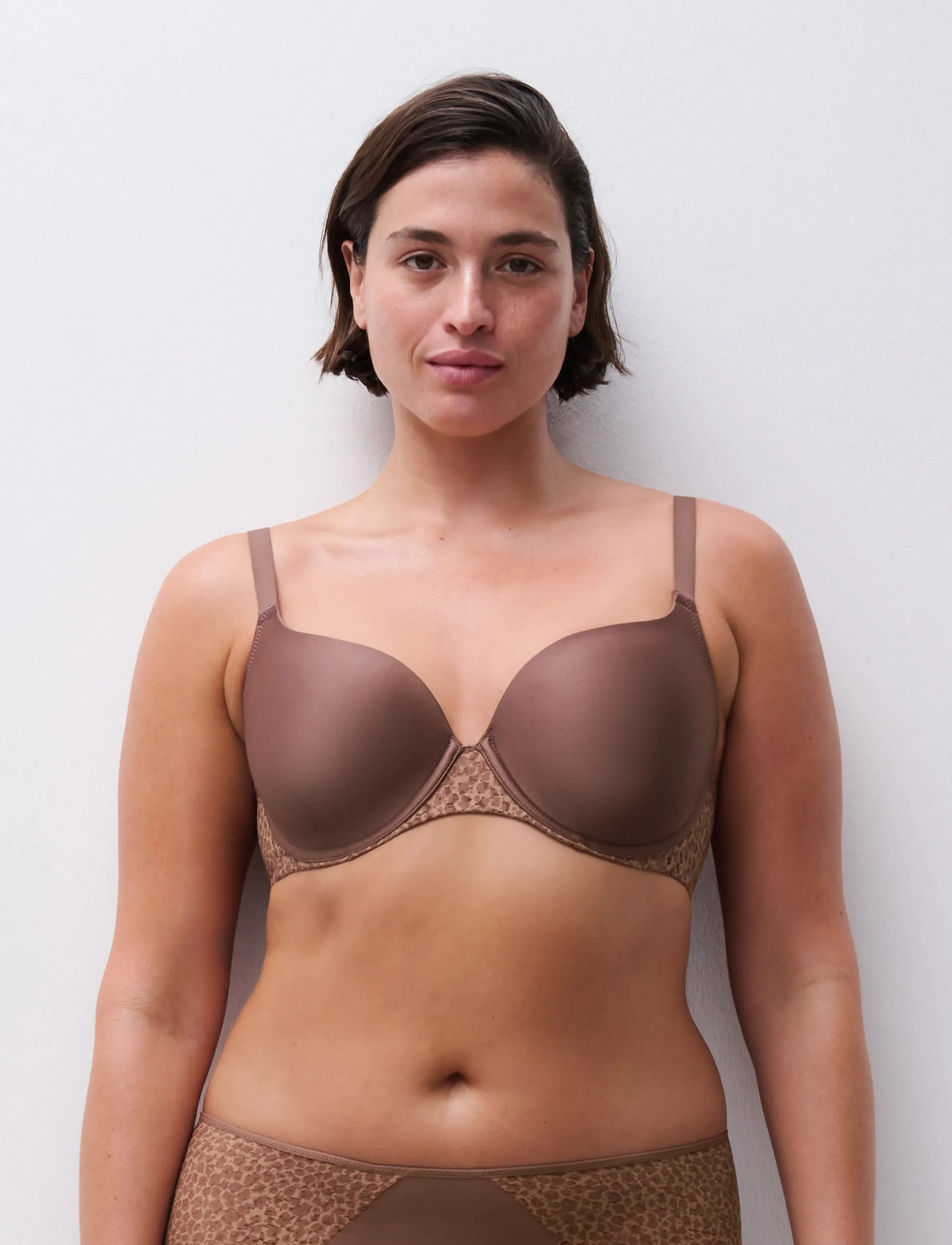 CHANTELLE Norah Covering T-Shirt Bra, 85 E, Bras & Oberteile, Braun - Full Cup Bras, Frauen