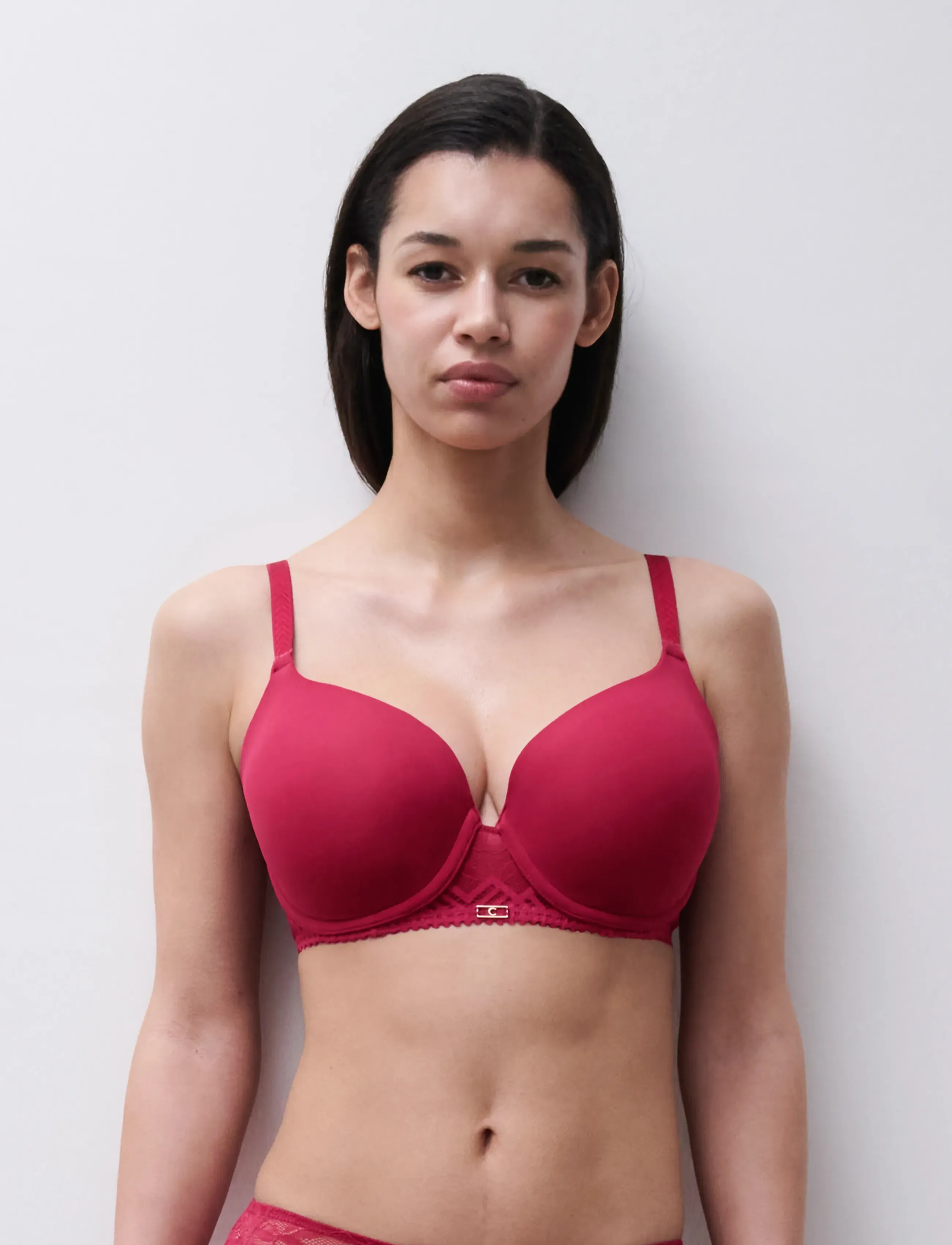 CHANTELLE - Origins Covering t-shirt bra - julegaver under 1000kr - ruby pink - 0