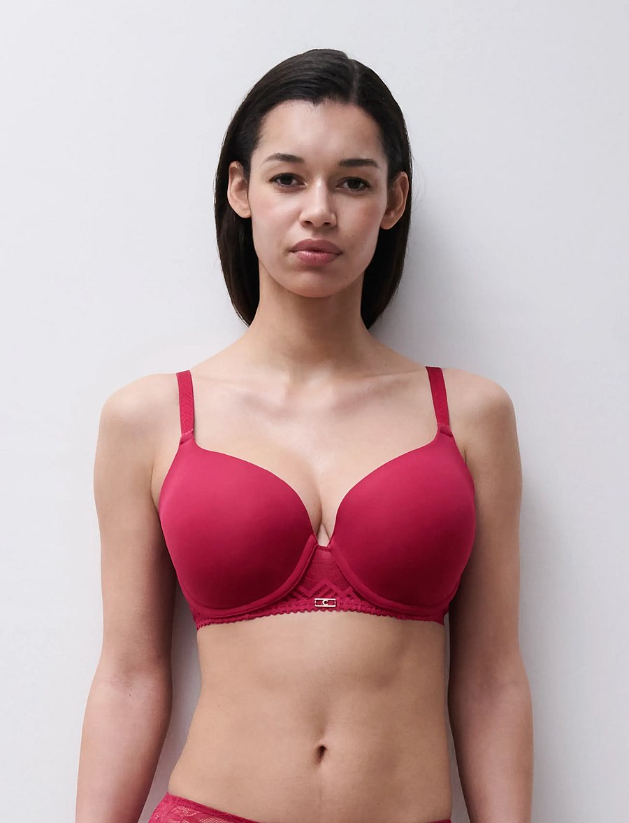 CHANTELLE - Origins Covering t-shirt bra - julegaver under 1000kr - ruby pink - 0