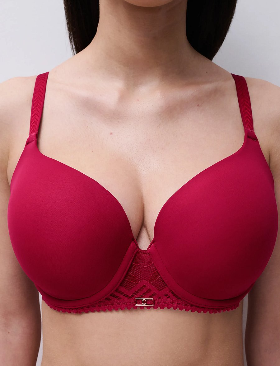 CHANTELLE - Origins Covering t-shirt bra - julegaver under 1000kr - ruby pink - 2