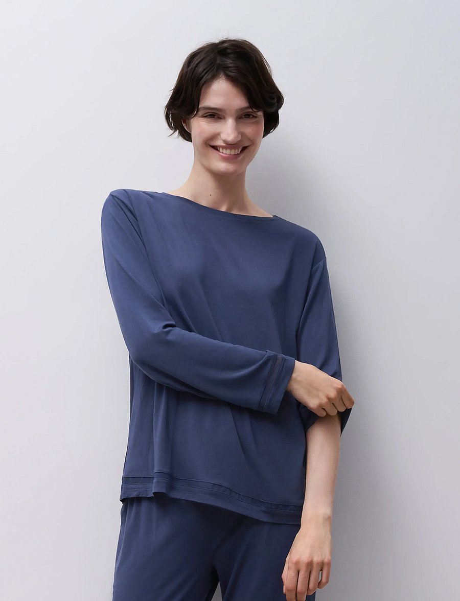 CHANTELLE - Joe LS T-shirt - oberteile - blue carbon - 0
