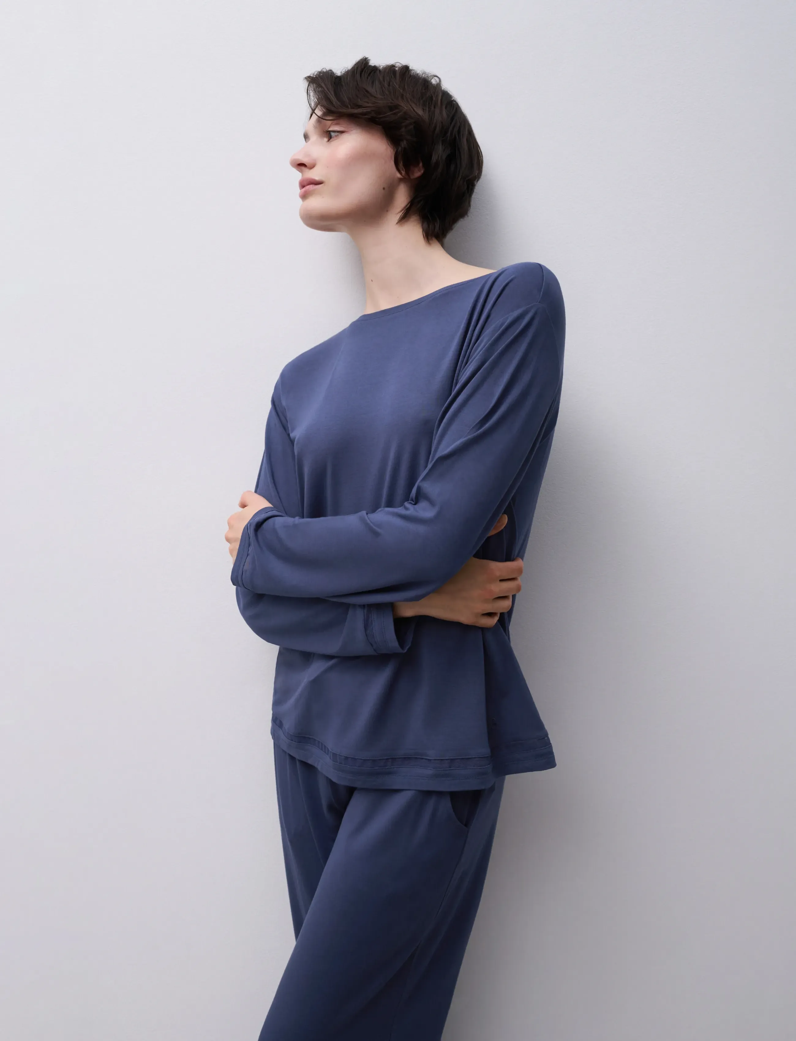 CHANTELLE - Joe LS T-shirt - blue carbon - 5