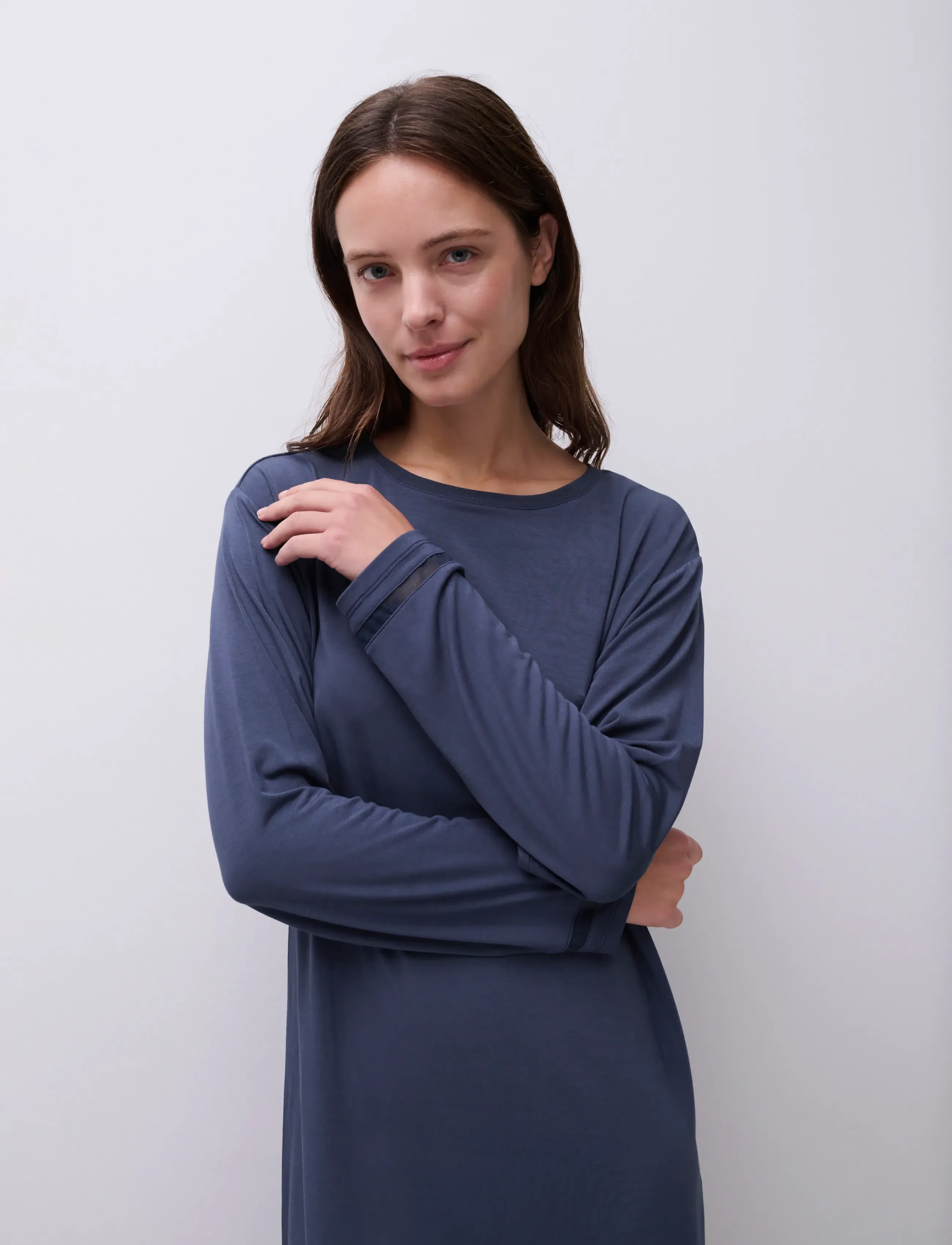 CHANTELLE Joe LS Nightdress - Aluspesu - BLUE CARBON / navy