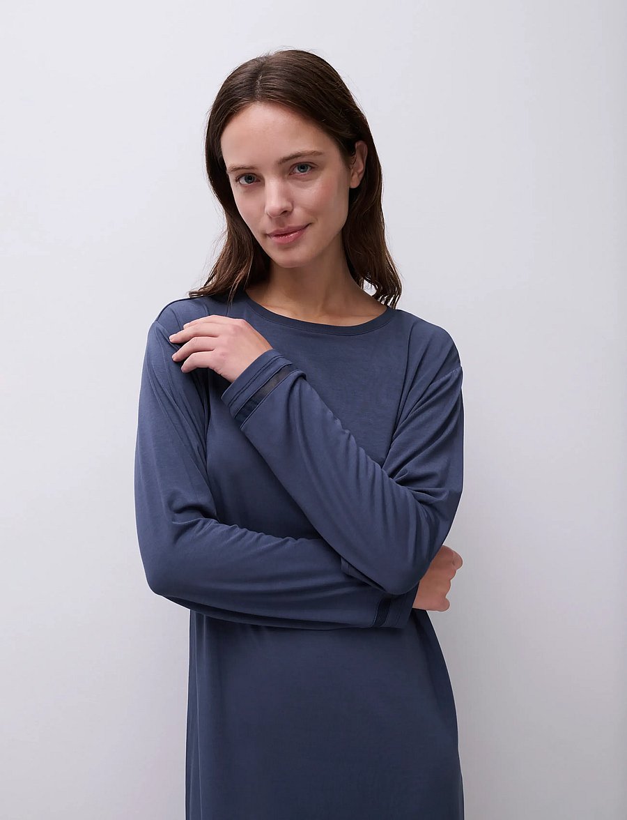 CHANTELLE - Joe LS Nightdress - Öösärgid - blue carbon - 0