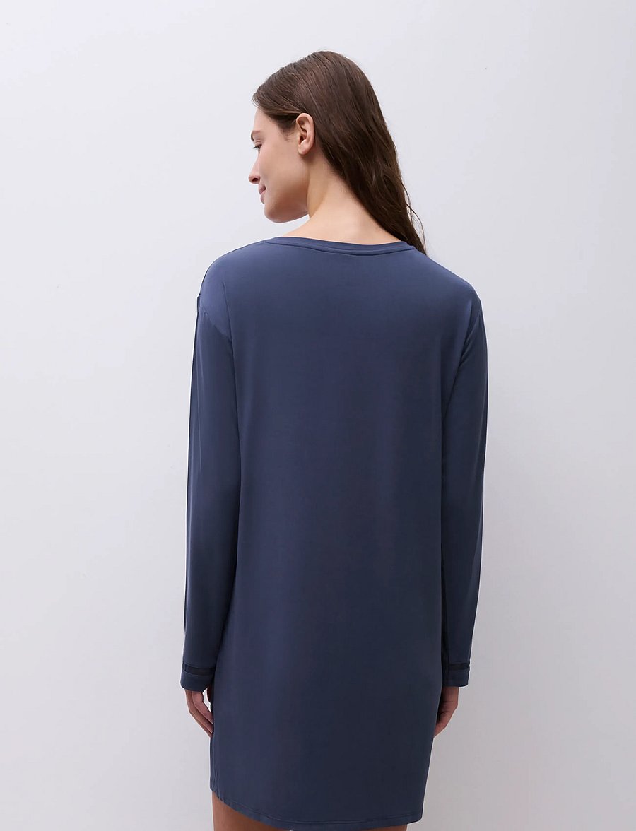 CHANTELLE - Joe LS Nightdress - Öösärgid - blue carbon - 3