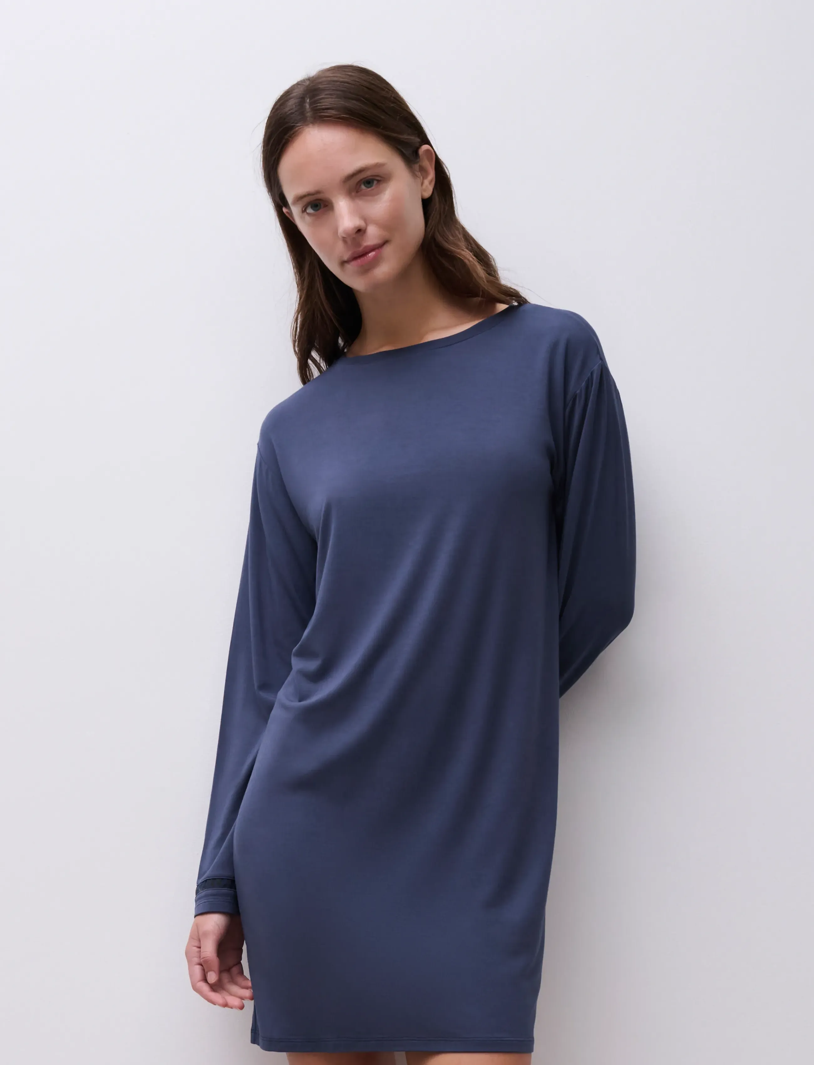 CHANTELLE - Joe LS Nightdress - Öösärgid - blue carbon - 4