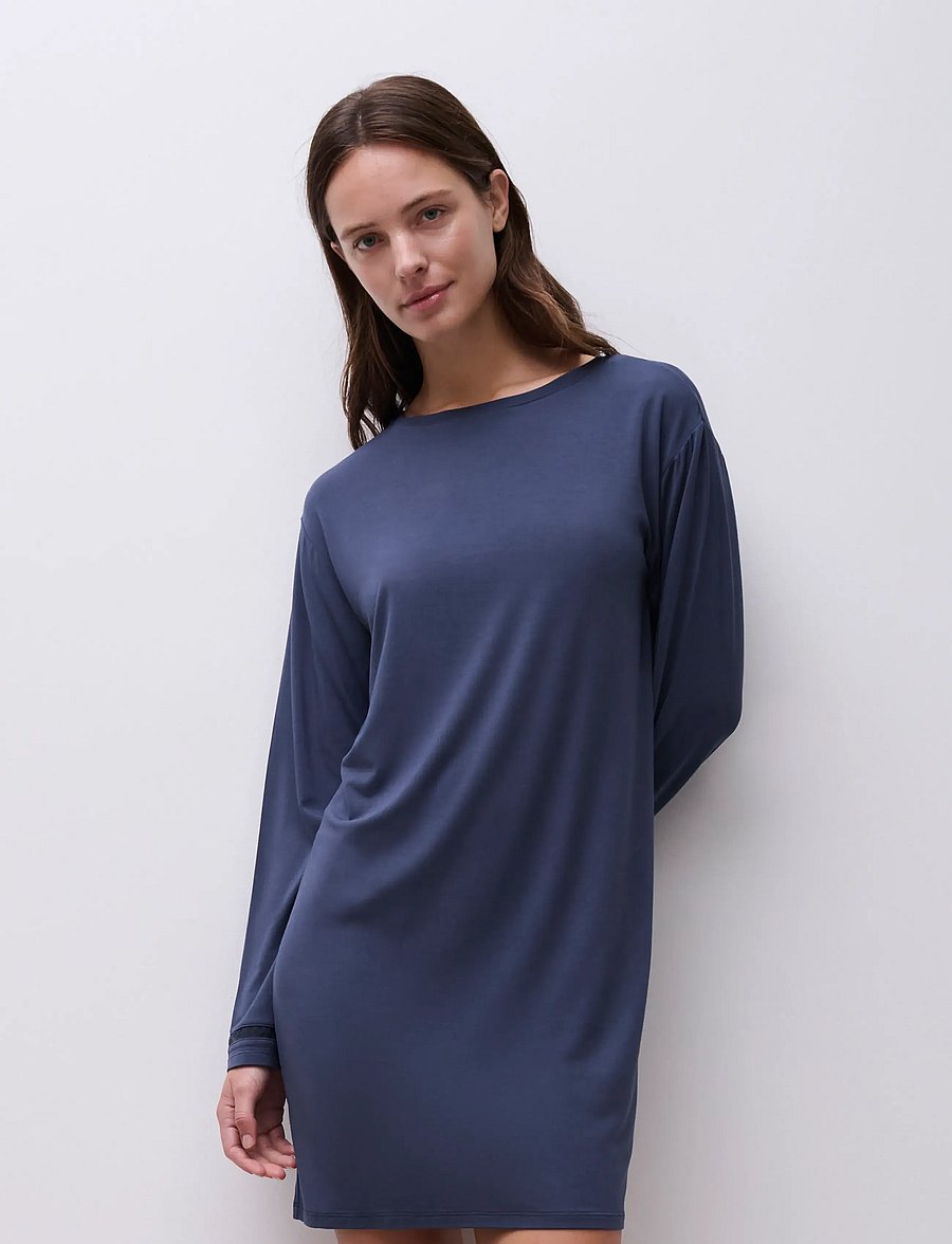 CHANTELLE - Joe LS Nightdress - Öösärgid - blue carbon - 4