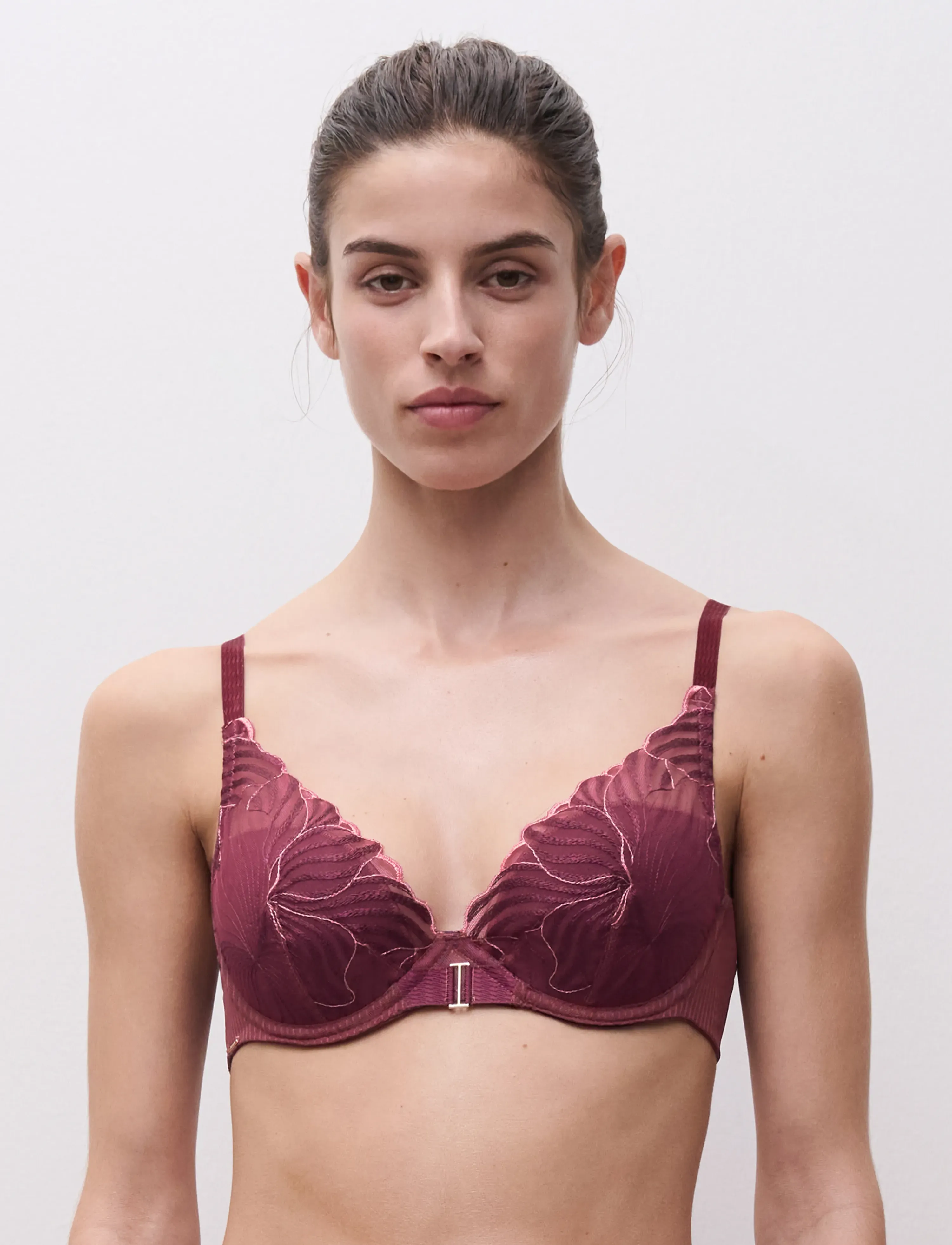 CHANTELLE - LEGEND T-shirt plunge bra - brjóstahaldari með djúpri skoru - sienna / guava - 3