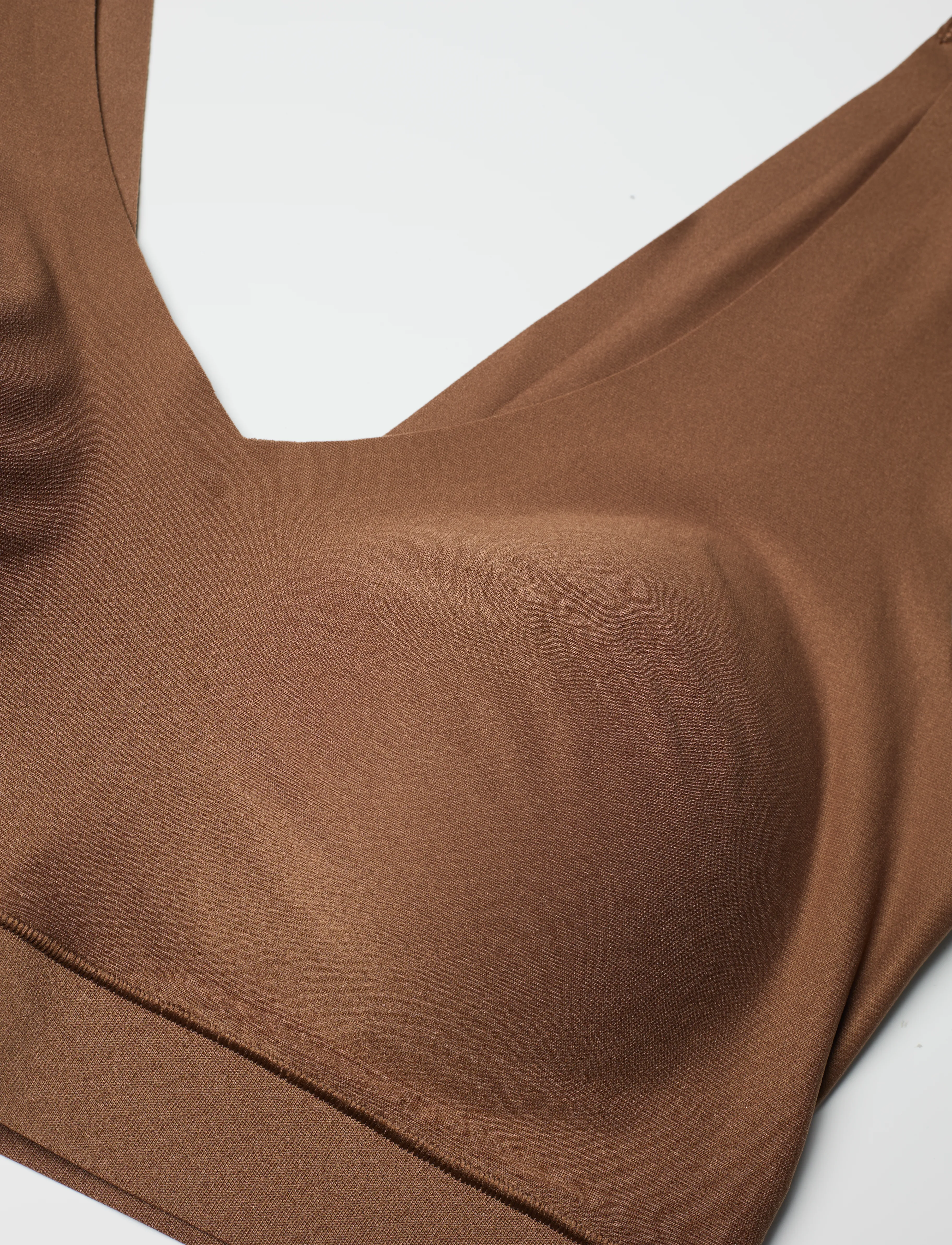 CHANTELLE - Soft Stretch Padded V-Neck Top - bh'er uden bøjle - cocoa - 5