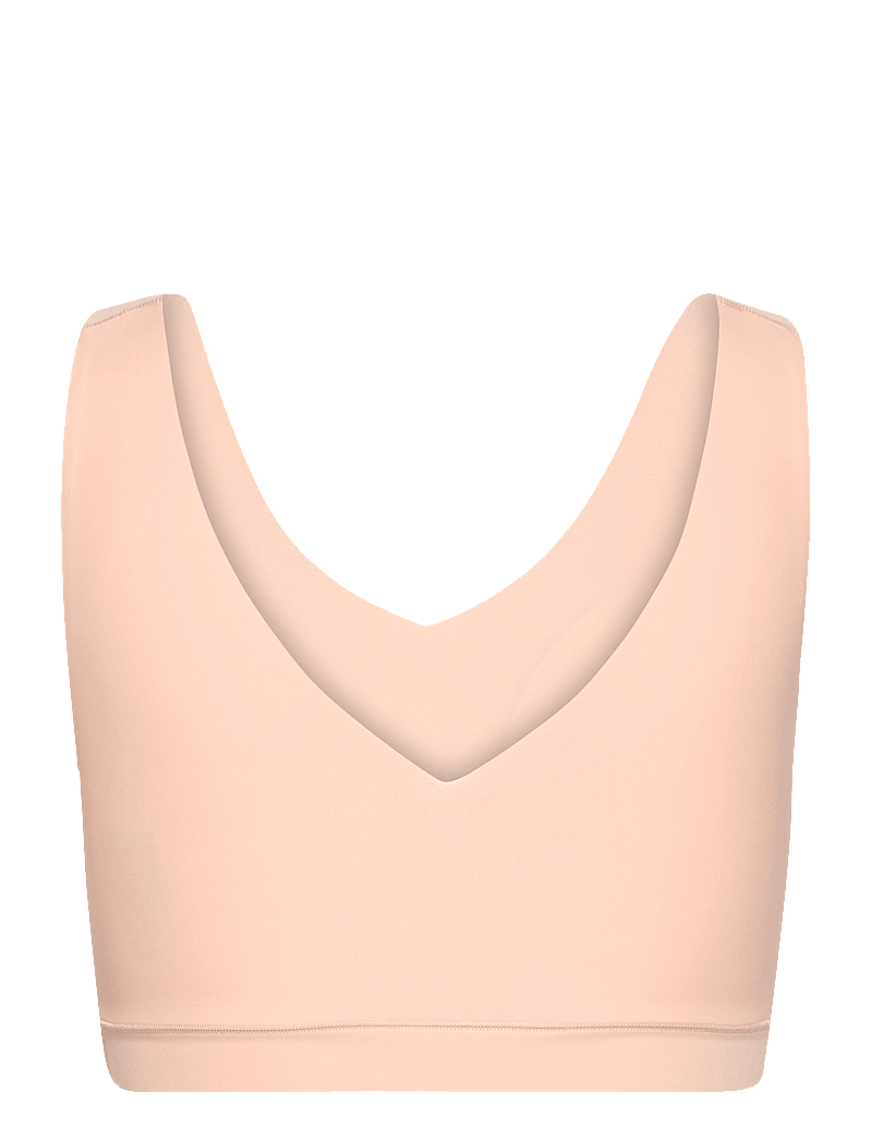 CHANTELLE - Soft Stretch Padded V-Neck Top - bh-linnen - golden beige - 2