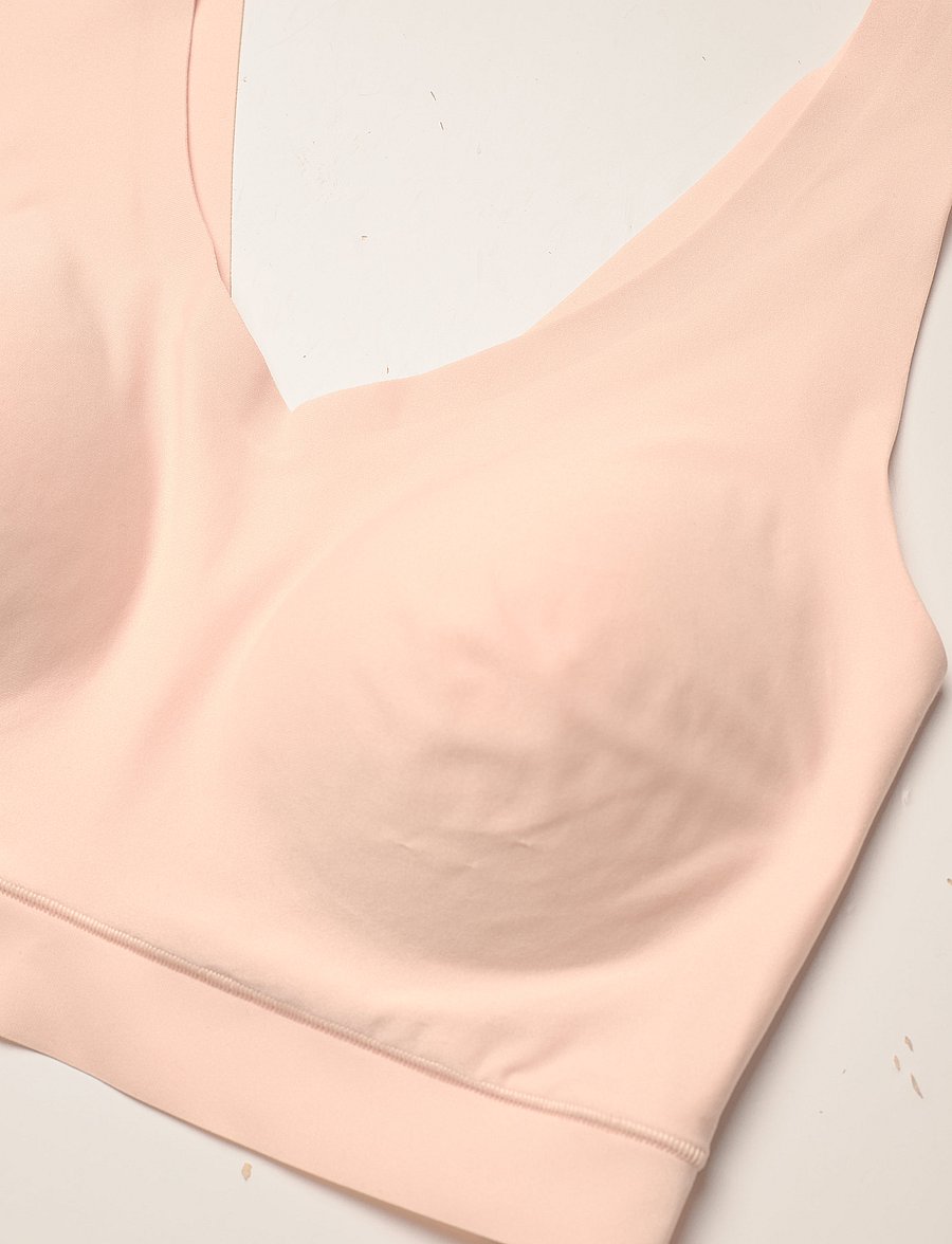 CHANTELLE - Soft Stretch Padded V-Neck Top - tank top-bh'er - golden beige - 5