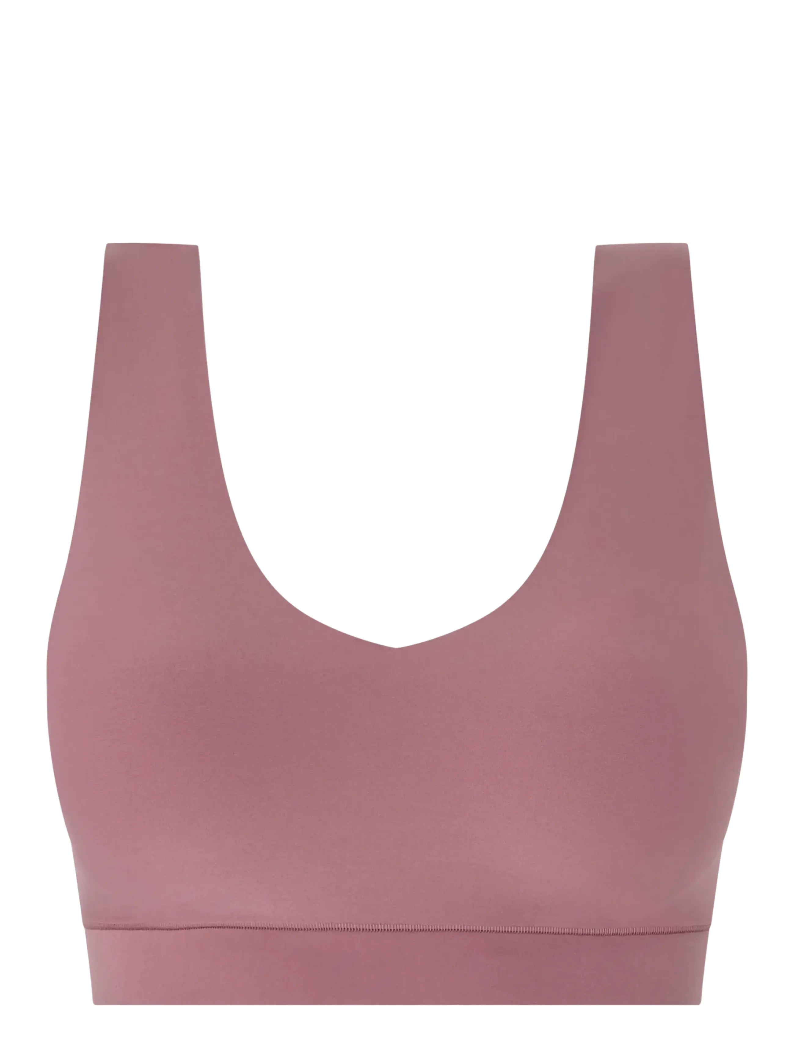CHANTELLE Soft Stretch Padded V-Neck Top - BH'er - ROSE DES BOIS / pink/rose
