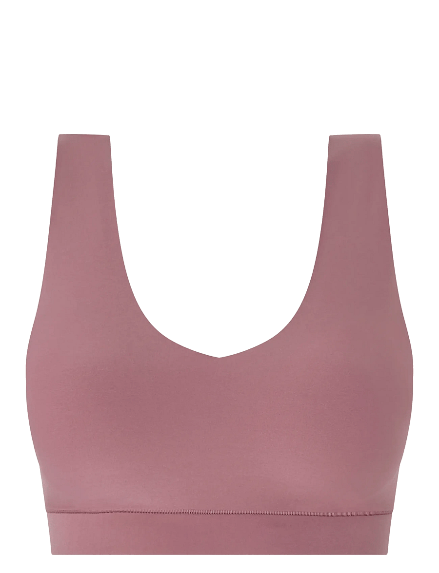 CHANTELLE - Soft Stretch Padded V-Neck Top - tank top rinnahoidjad - rose des bois - 1