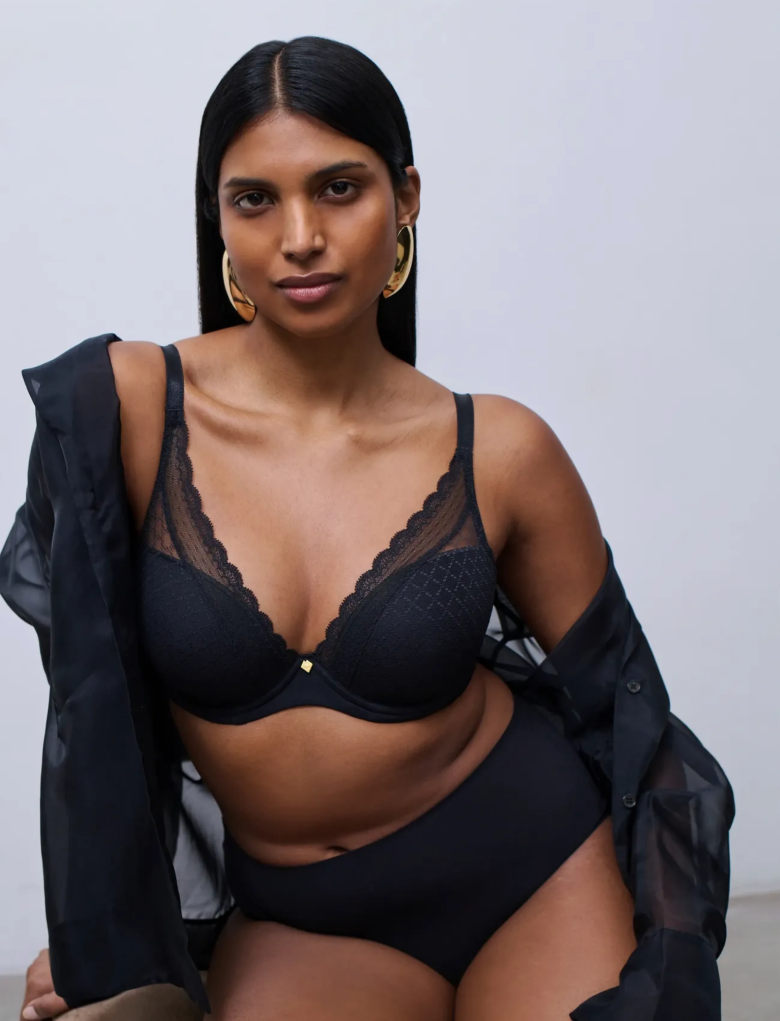 CHANTELLE - Norah Chic Plunge t-shirt bra - plunge bhs - black - 0