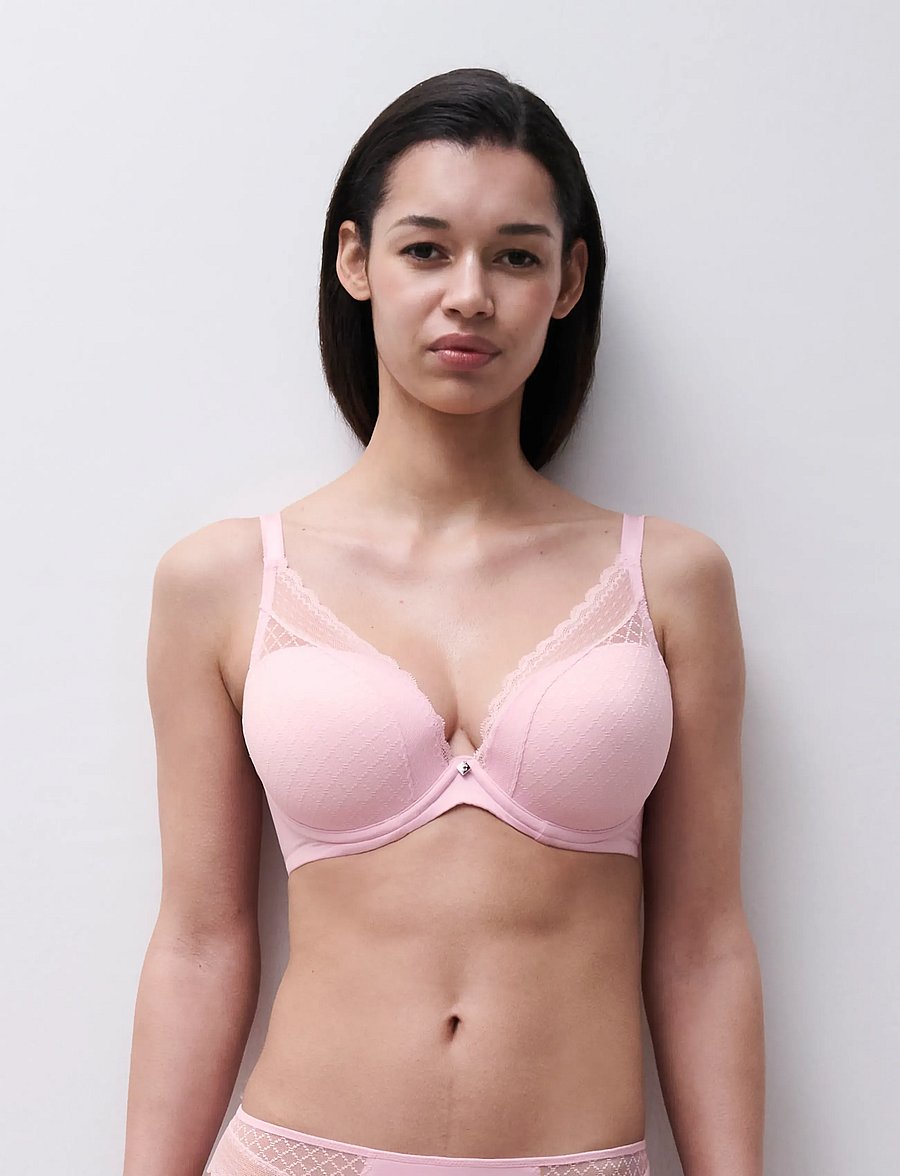 CHANTELLE - Norah Chic Plunge t-shirt bra - plunge bhs - candy pink - 3