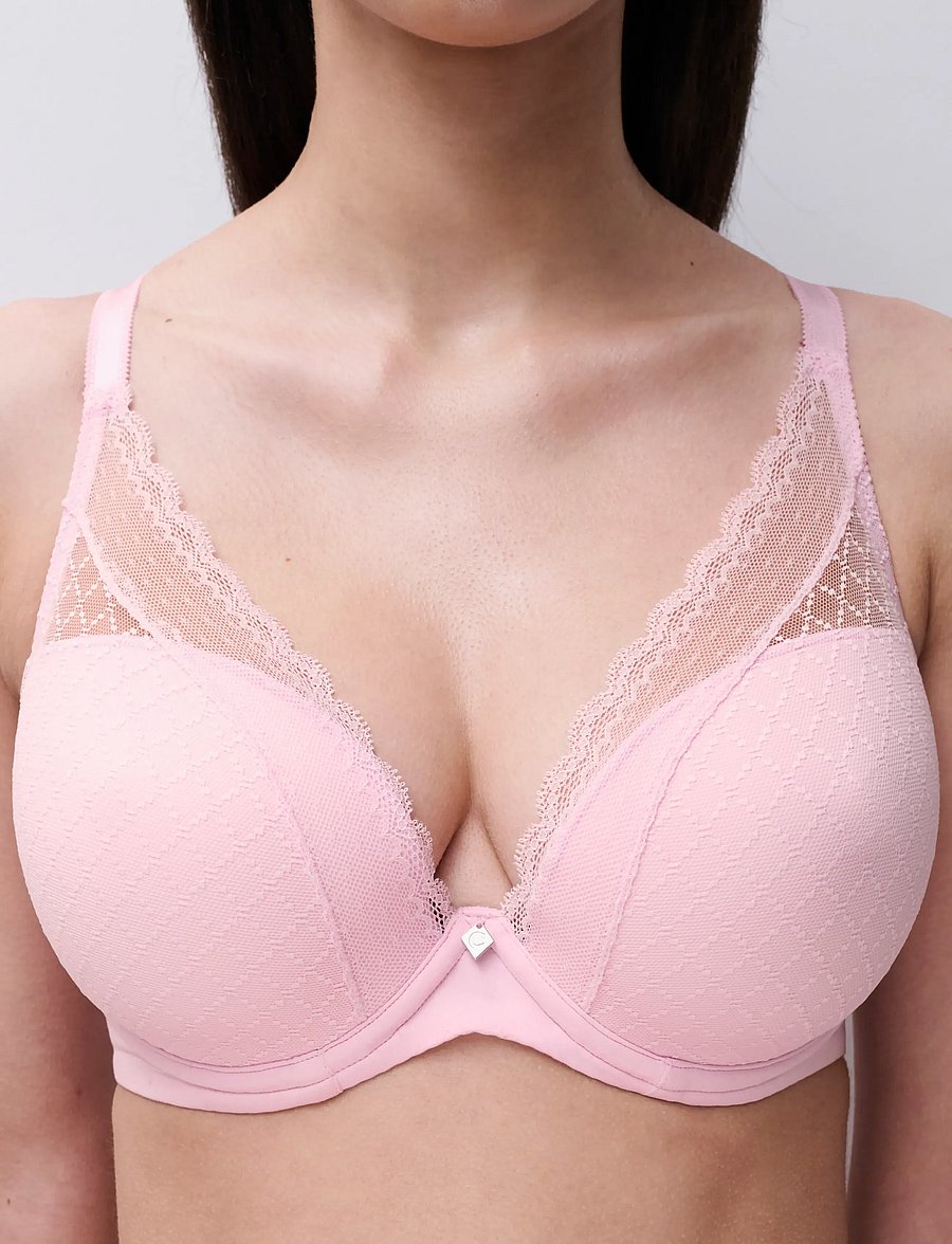 CHANTELLE - Norah Chic Plunge t-shirt bra - plunge bhs - candy pink - 4
