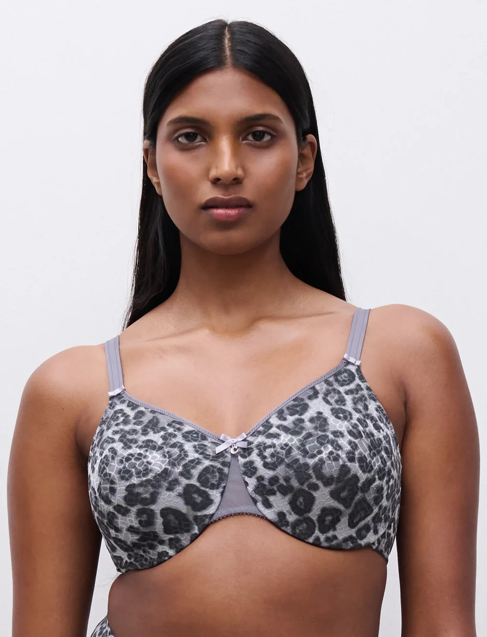 CHANTELLE - C MAGNIFIQUE Very covering molded bra - full cup bras - grey leopard - 3