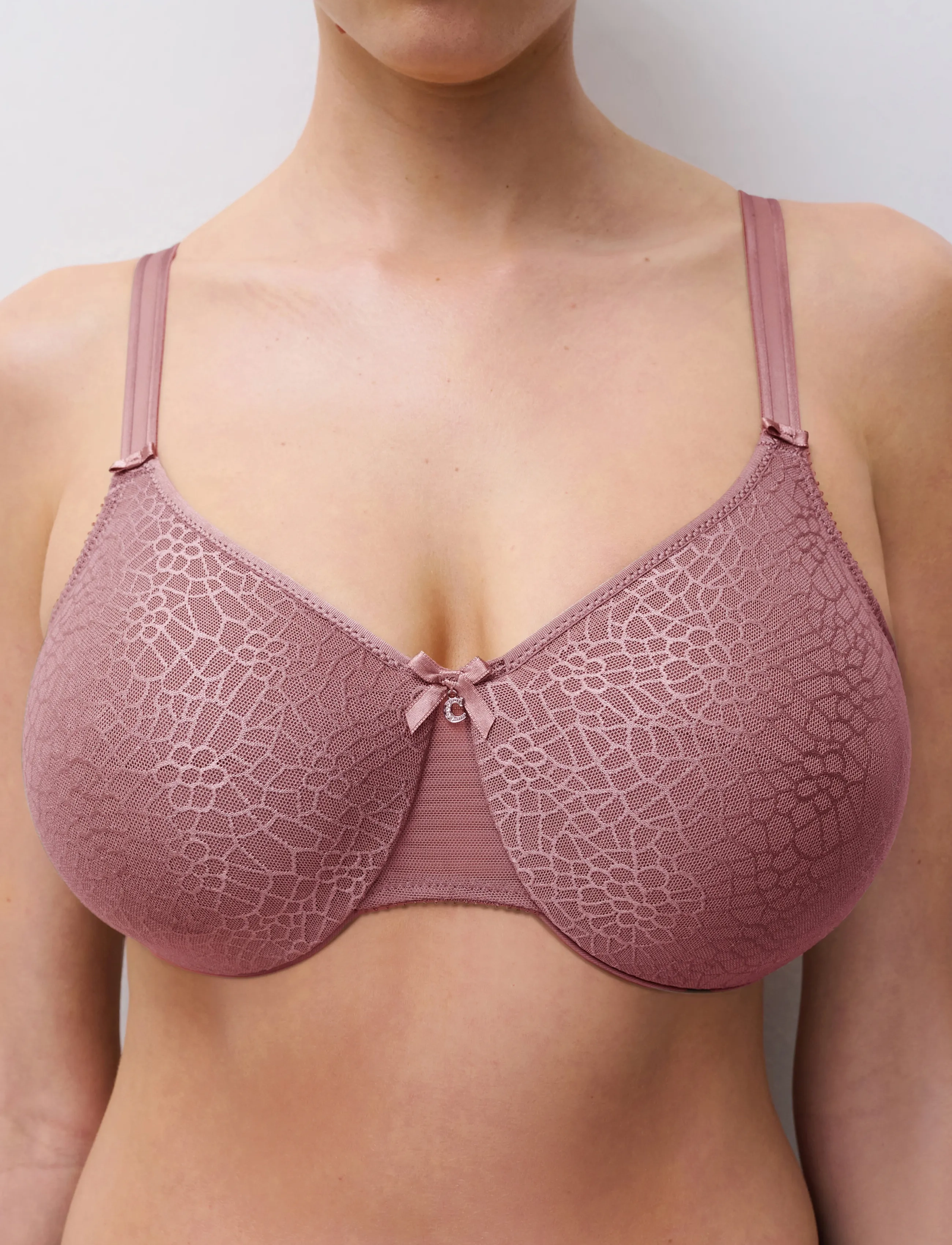CHANTELLE - C Magnifique Very Covering Molded Bra - full cup bras - rose des bois - 3