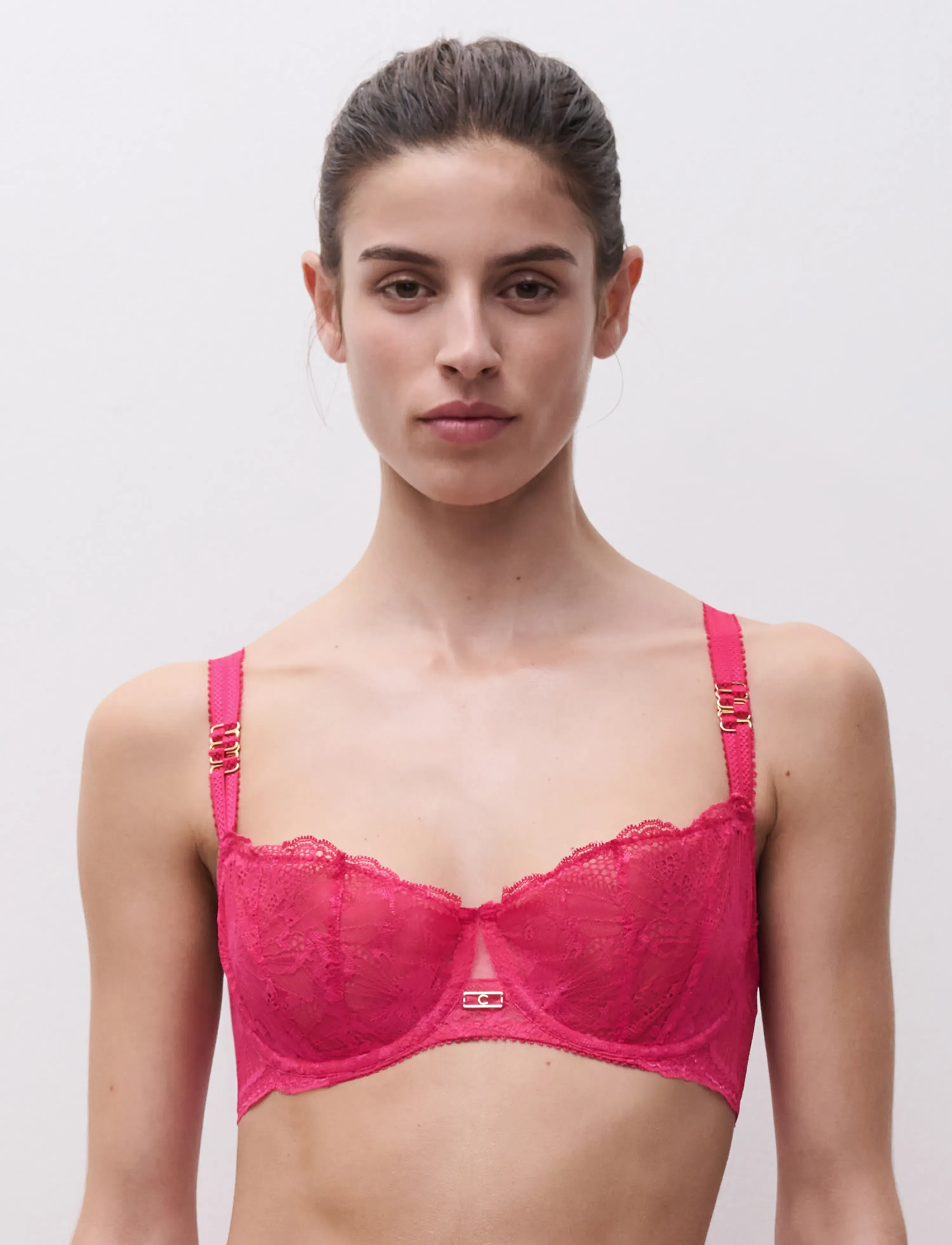 CHANTELLE Muse Halfcup Balconette Bra, 75 F, Pink, Bh'Er Og Toppe > Balconette-Bh'Er, Dame