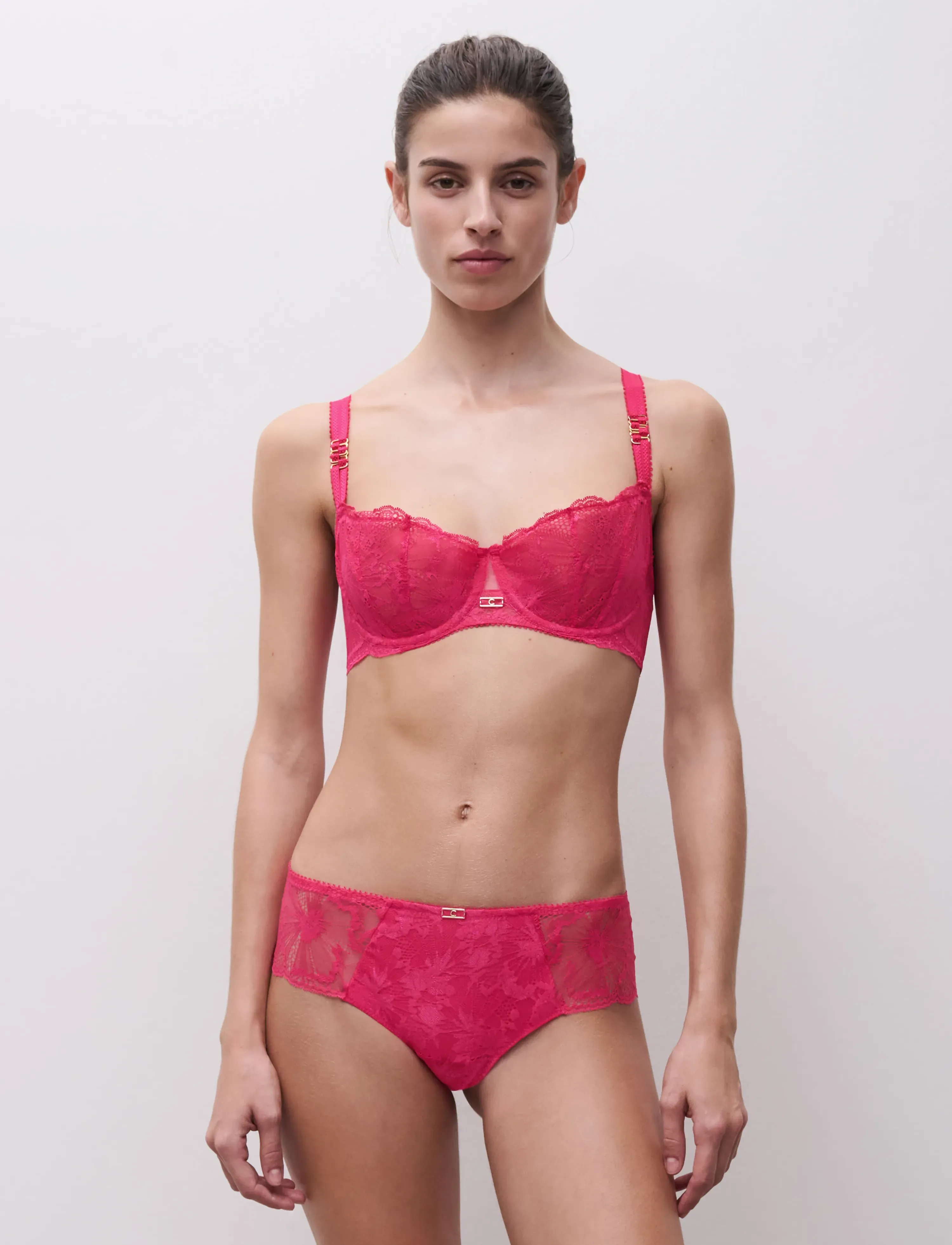 CHANTELLE - MUSE Halfcup balconette bra - wired bras - lipstick - 5