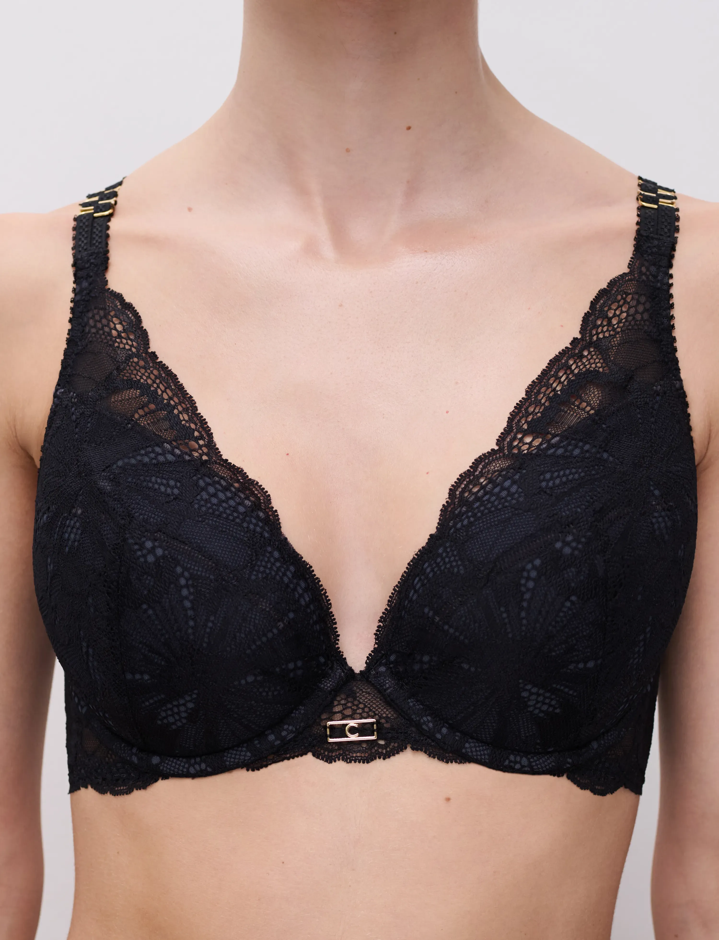 CHANTELLE - MUSE T-shirt push-up bra - bh`er - black - 3