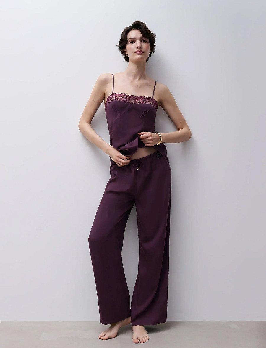 CHANTELLE - Illusion Camisole - oberteile - aubergine - 0