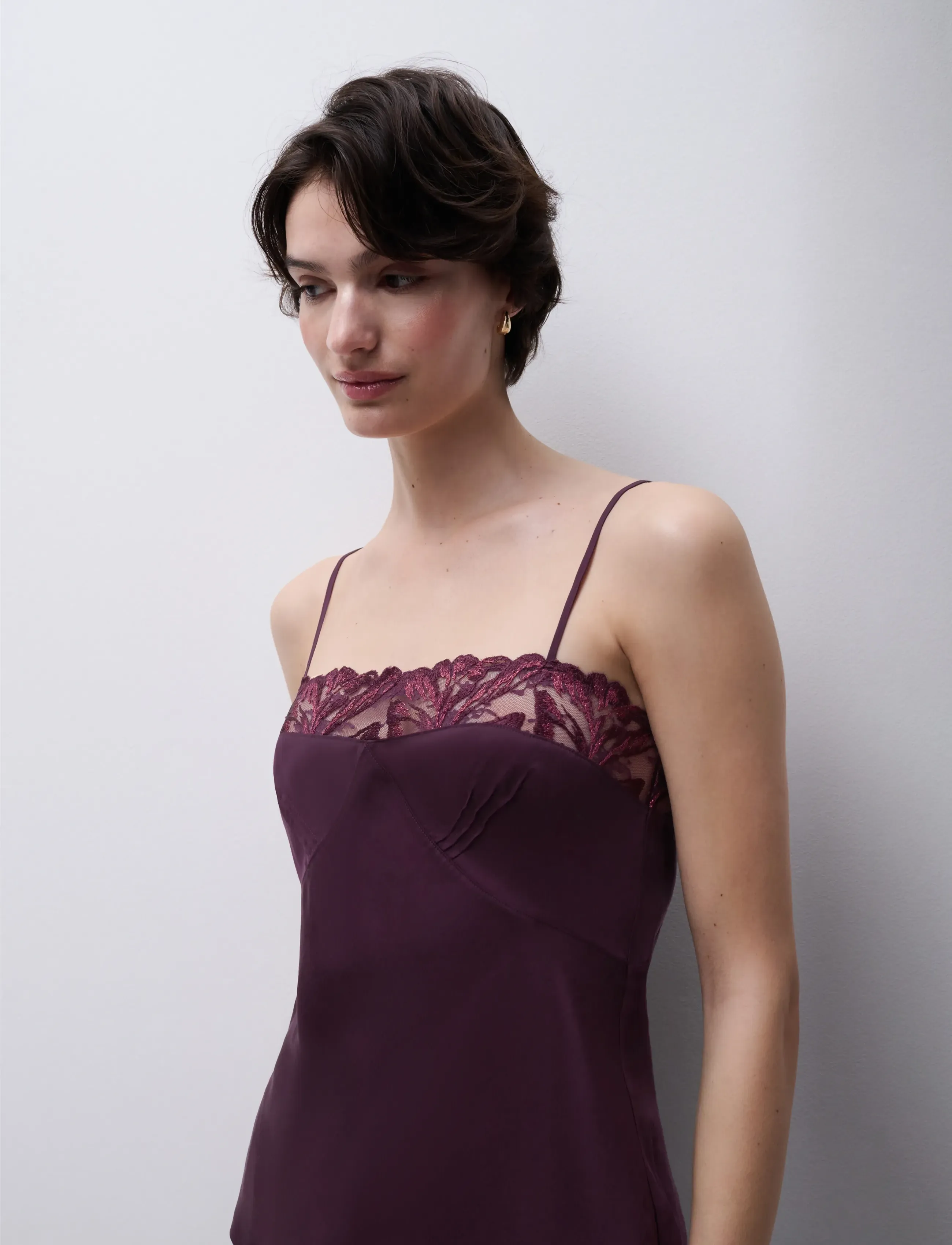 CHANTELLE - Illusion Camisole - tops - aubergine - 2
