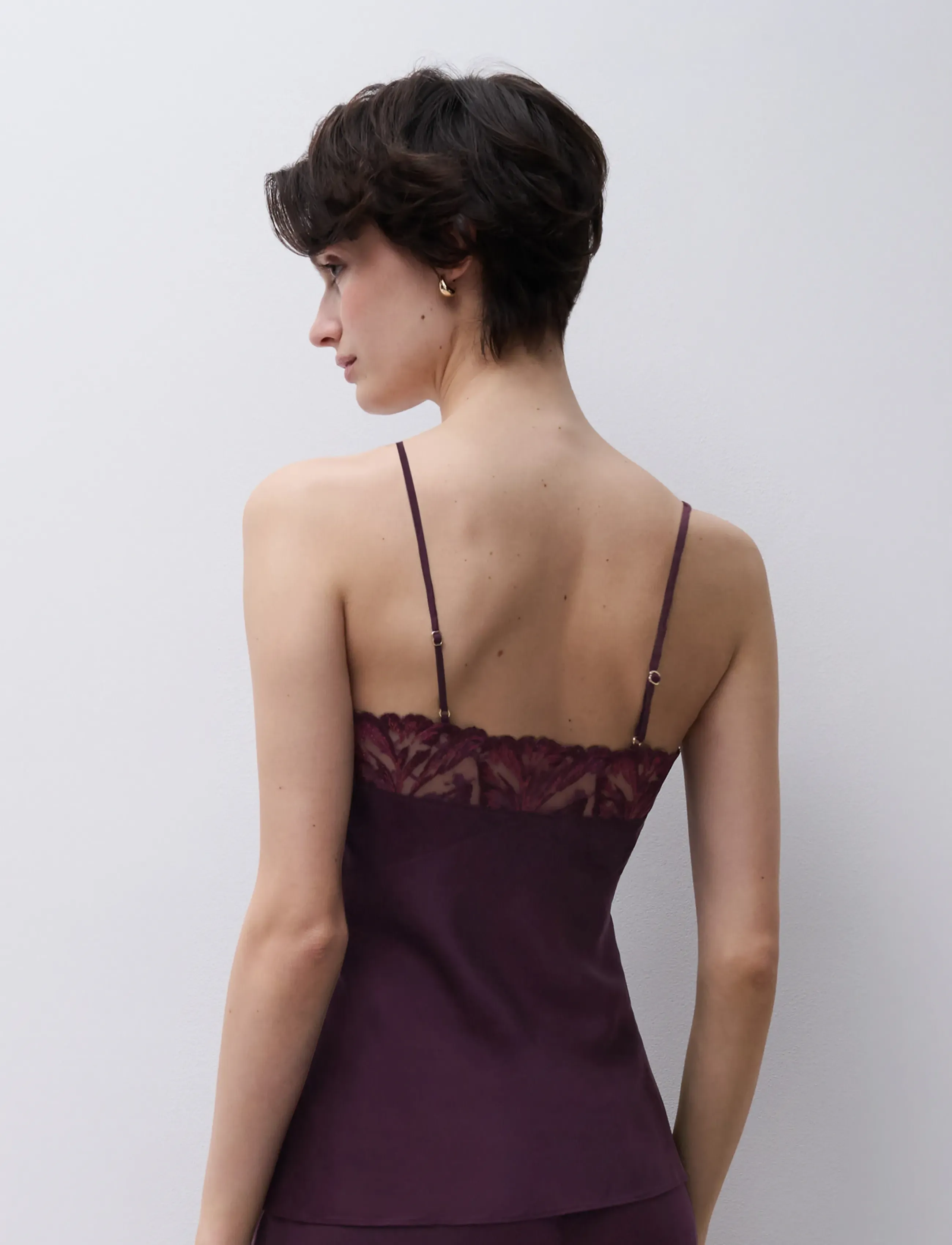 CHANTELLE - Illusion Camisole - tops - aubergine - 4
