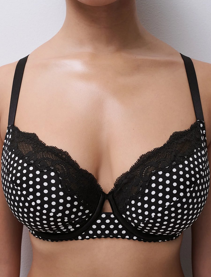 CHANTELLE - Gloss Covering underwired bra - wired bras - white dot - 2