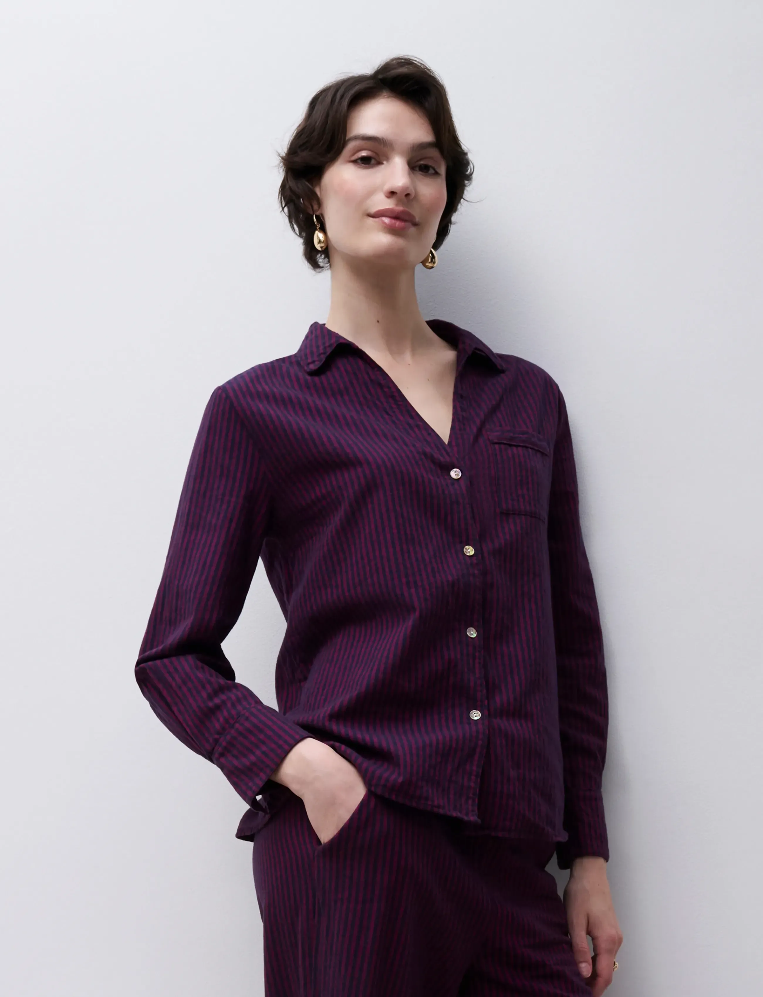 CHANTELLE - Gabriel LS shirt - pyjamas - sailor stripes - 5