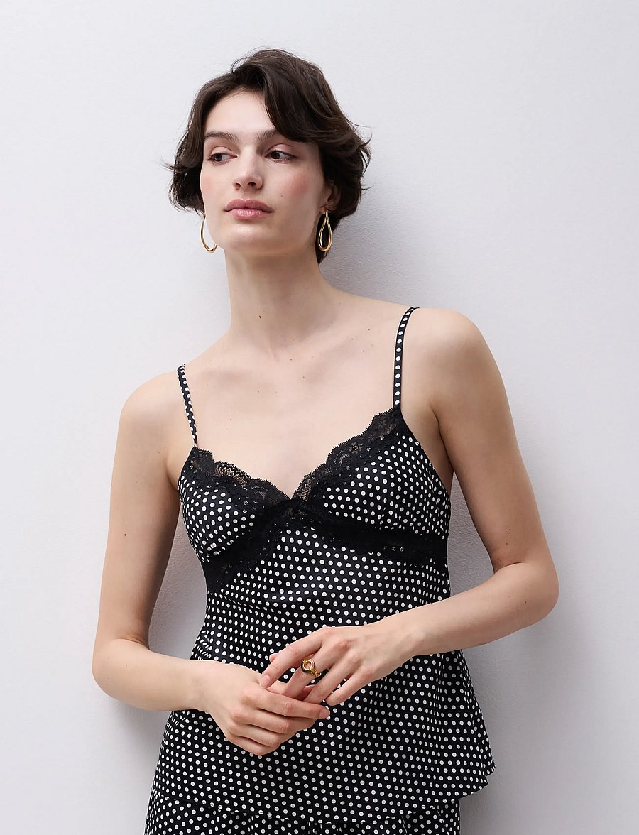 CHANTELLE - Gloss Camisole - oberteile - white dot - 0