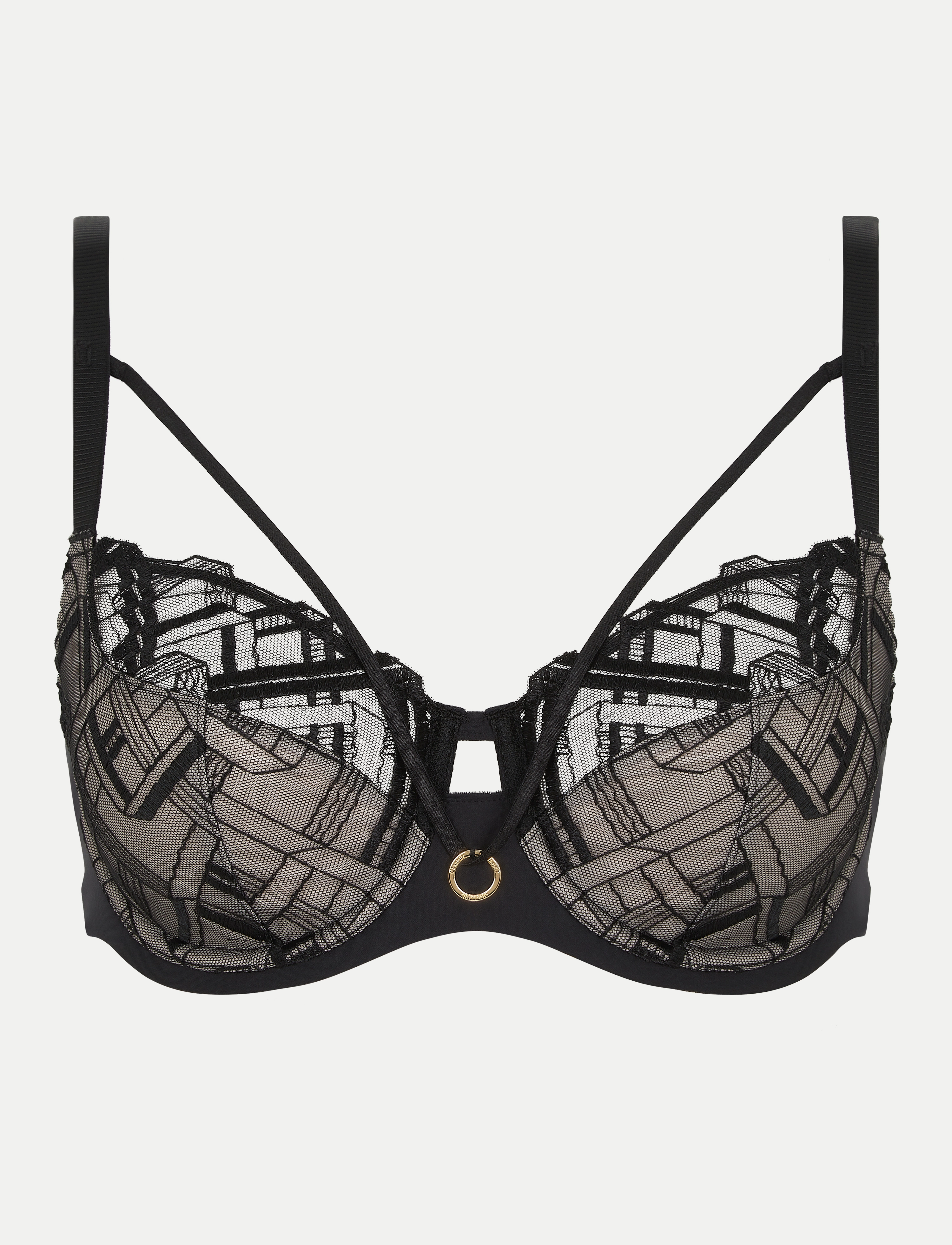 CHANTELLE Graphic Support Covering Underwired BH Schwarz - Ex85 - Damen