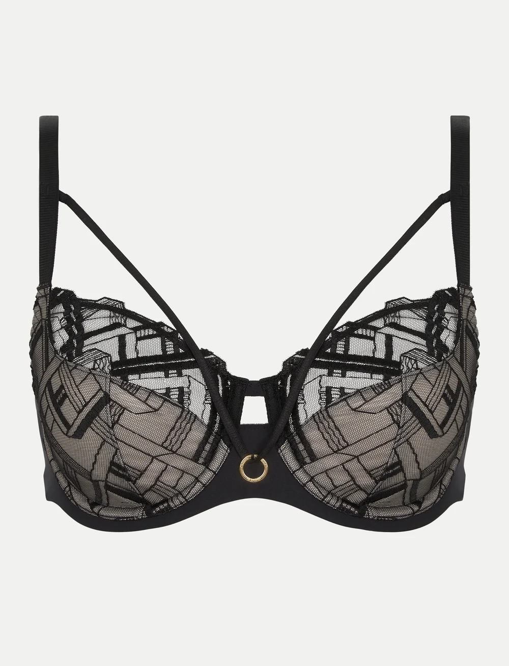 CHANTELLE - Graphic Support Covering Underwired Bra - full cup bras - black - 1