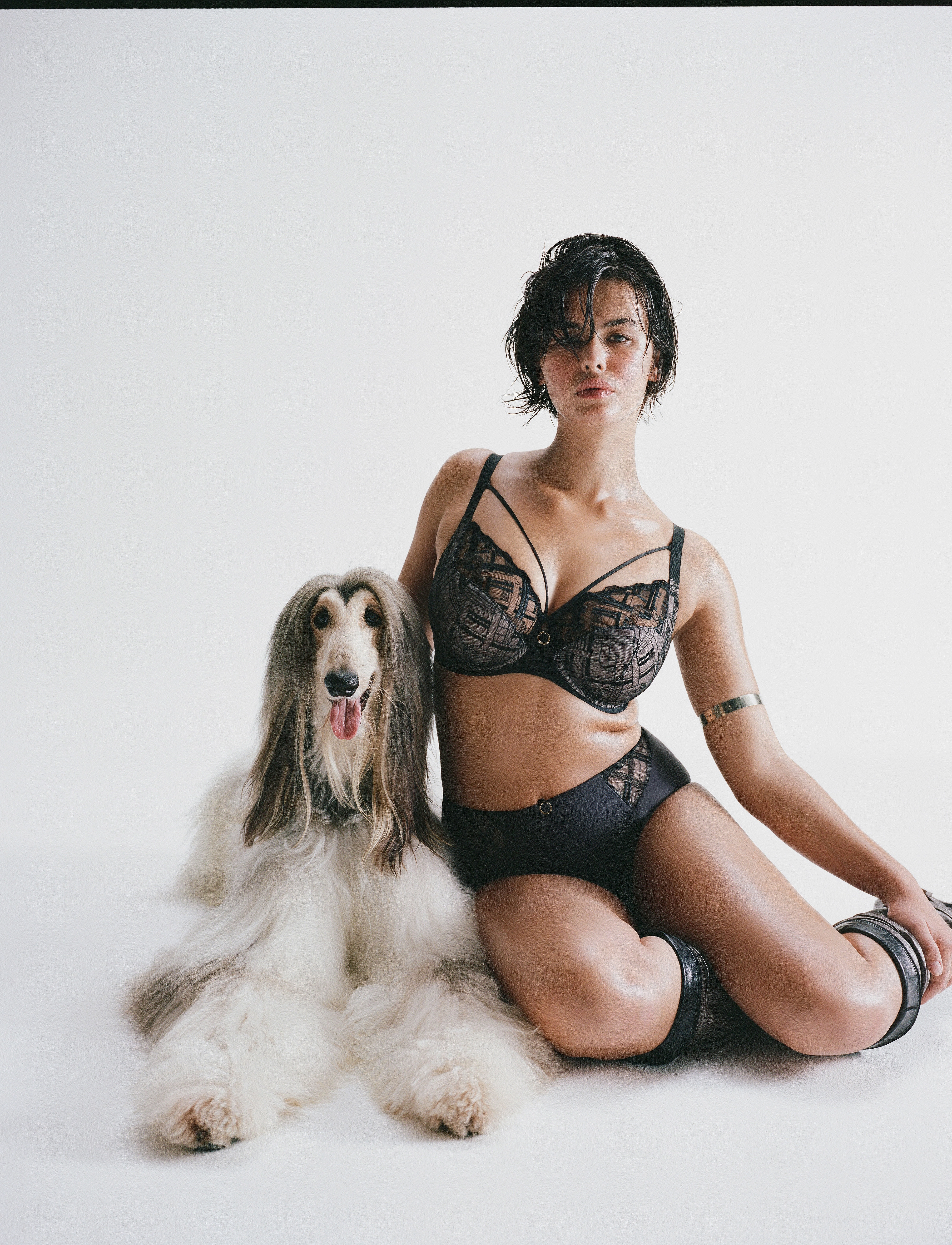 CHANTELLE - Graphic Support Covering Underwired Bra - helkupa bh:ar - black - 3