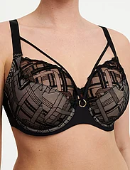 CHANTELLE - Graphic Support Covering Underwired Bra - full cup bras - black - 8