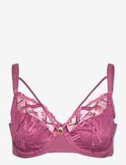 Graphic Support Covering Underwired Bra - TANNIN