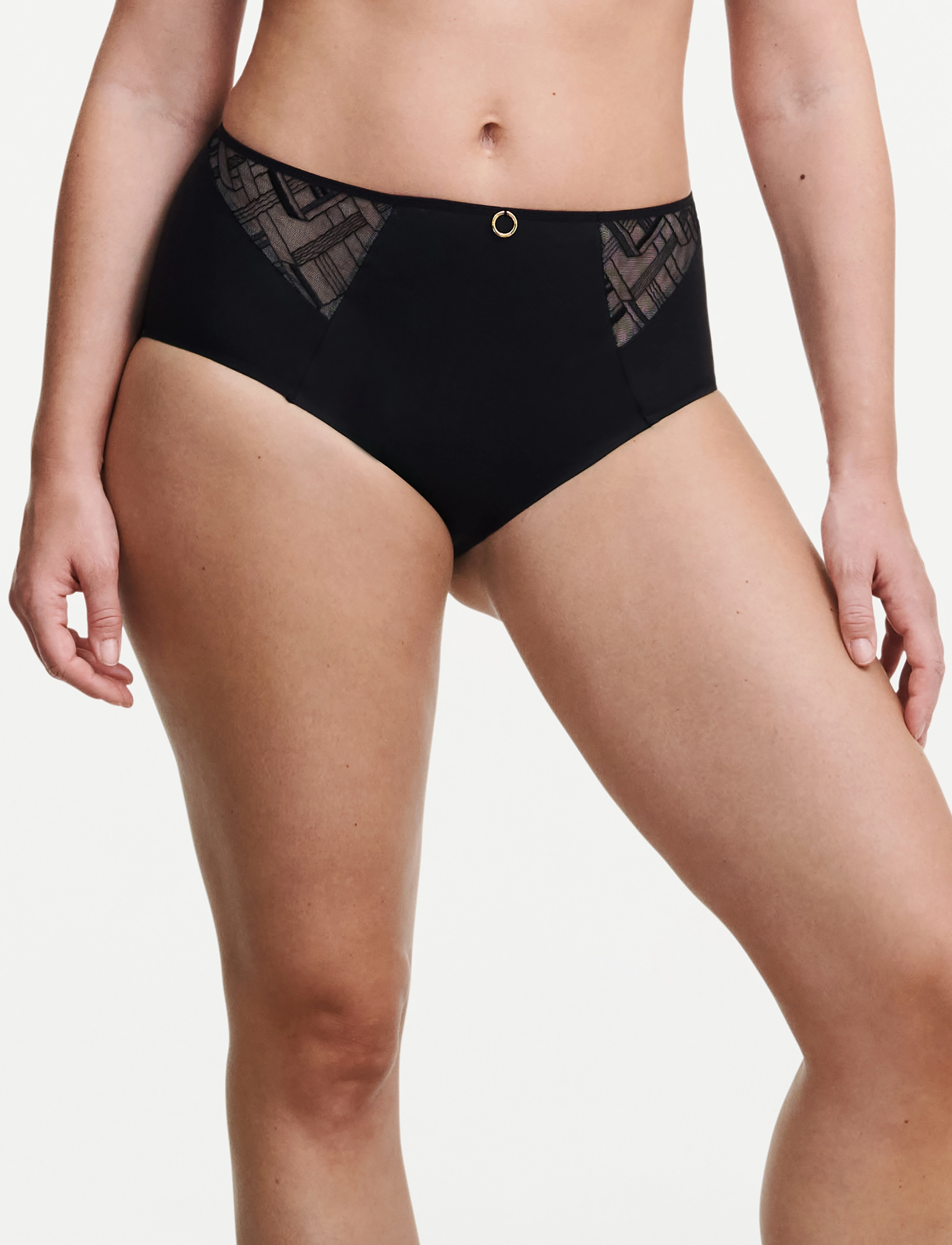 CHANTELLE Graphic Support High-Waisted Brief, 36, Panties, Schwarz - High Waisted Frauen