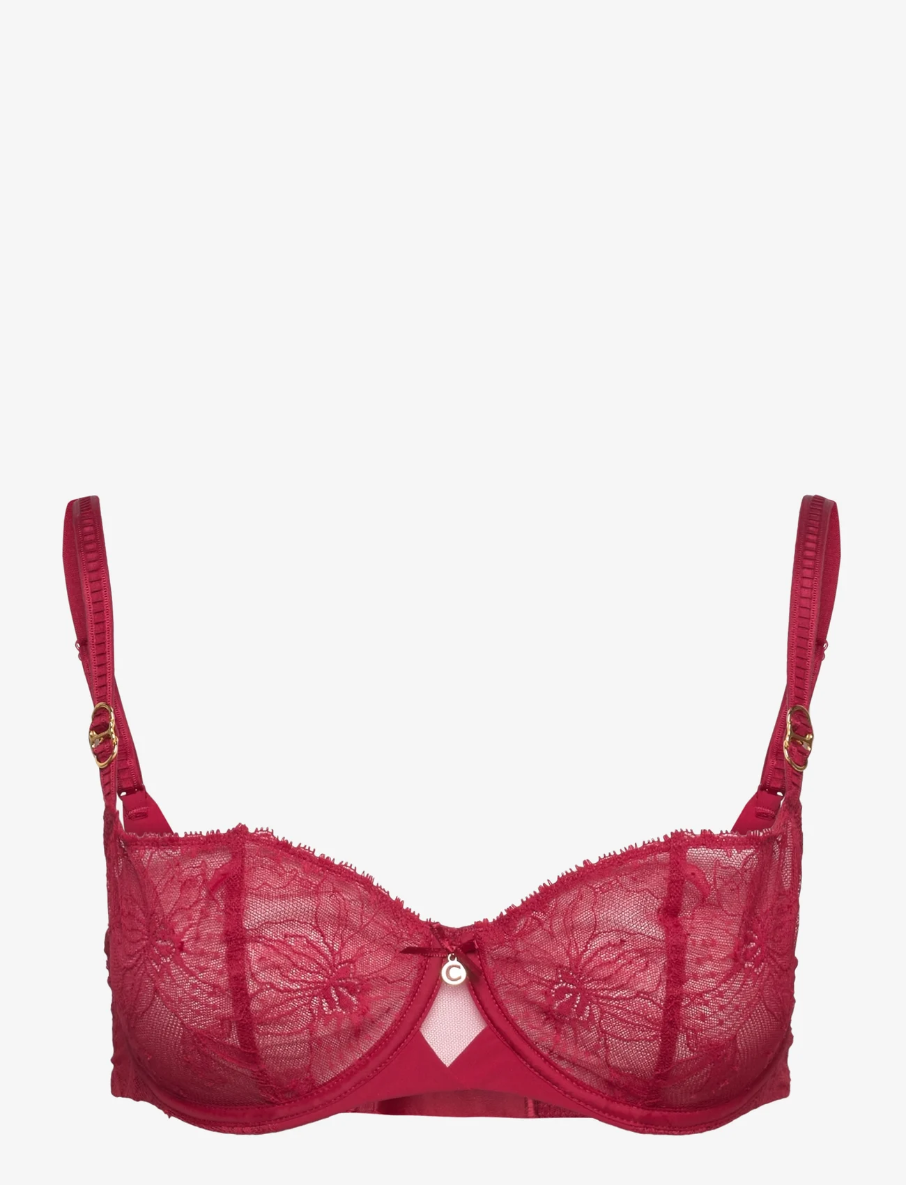 CHANTELLE - Orchids Half-cup balcony bra - spile-bh-er - passion red - 0