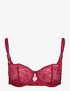 Orchids Half-cup balcony bra - PASSION RED
