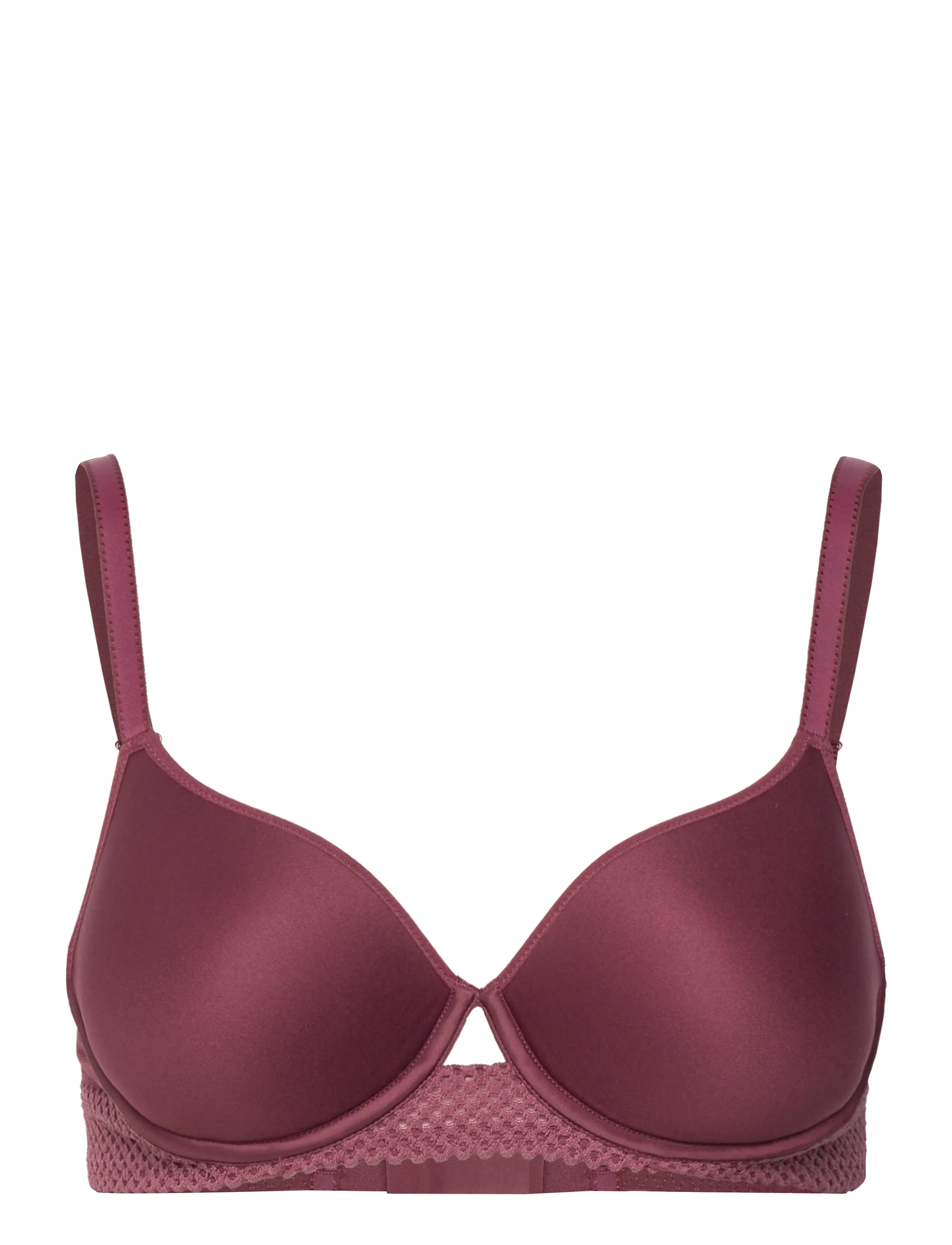 CHANTELLE PLAY Covering t-shirt memory bra - BH:ar - SIENNA / burgundy