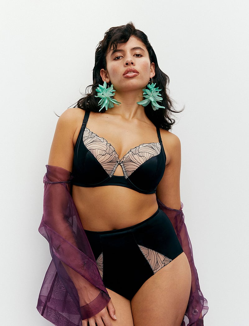 CHANTELLE - PULP Tattoo Love Very Covering Underwired Bra - bügellose bhs - black/golden beige - 0